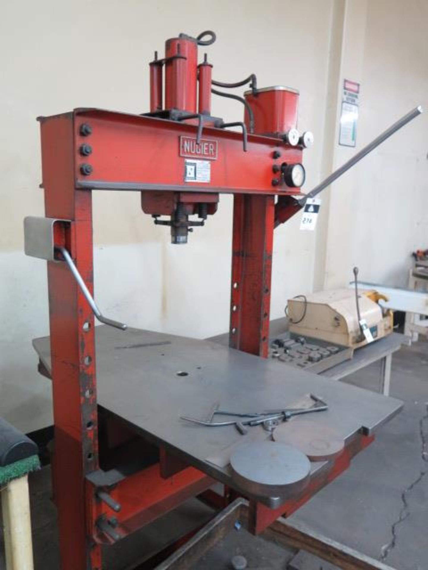 Nugier H40-14 40 Ton Sliding Ram Hydraulic H-Frame Press s/n 4975024 (SOLD AS-IS - NO WARRANTY) - Image 3 of 8