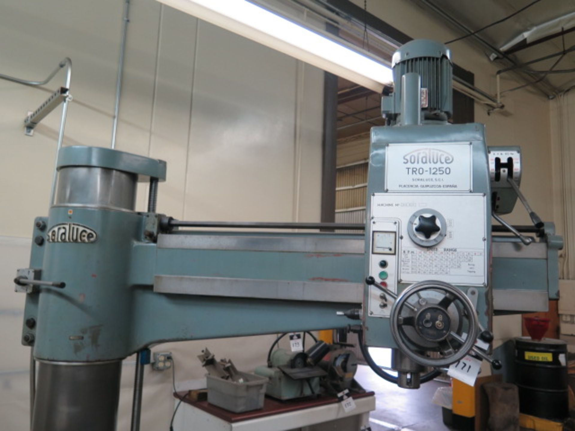 Soraluce TR0-1250 11” Column x 36” Radial Arm Drill s/n 3208-10208 w/ 29-1700 RPM, SOLD AS IS - Image 4 of 10