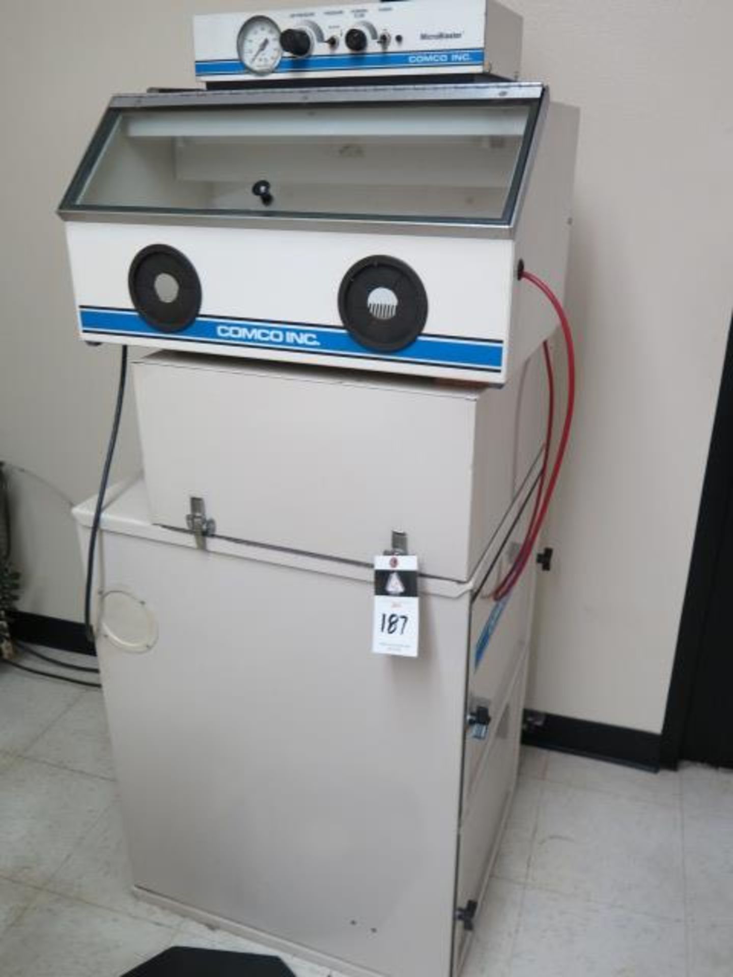 Comco “Micro Blaster” mdl. WS2200-1 Micro Blasting System s/n 4458 w/ MB1000-1 Cabinet SOLD AS IS