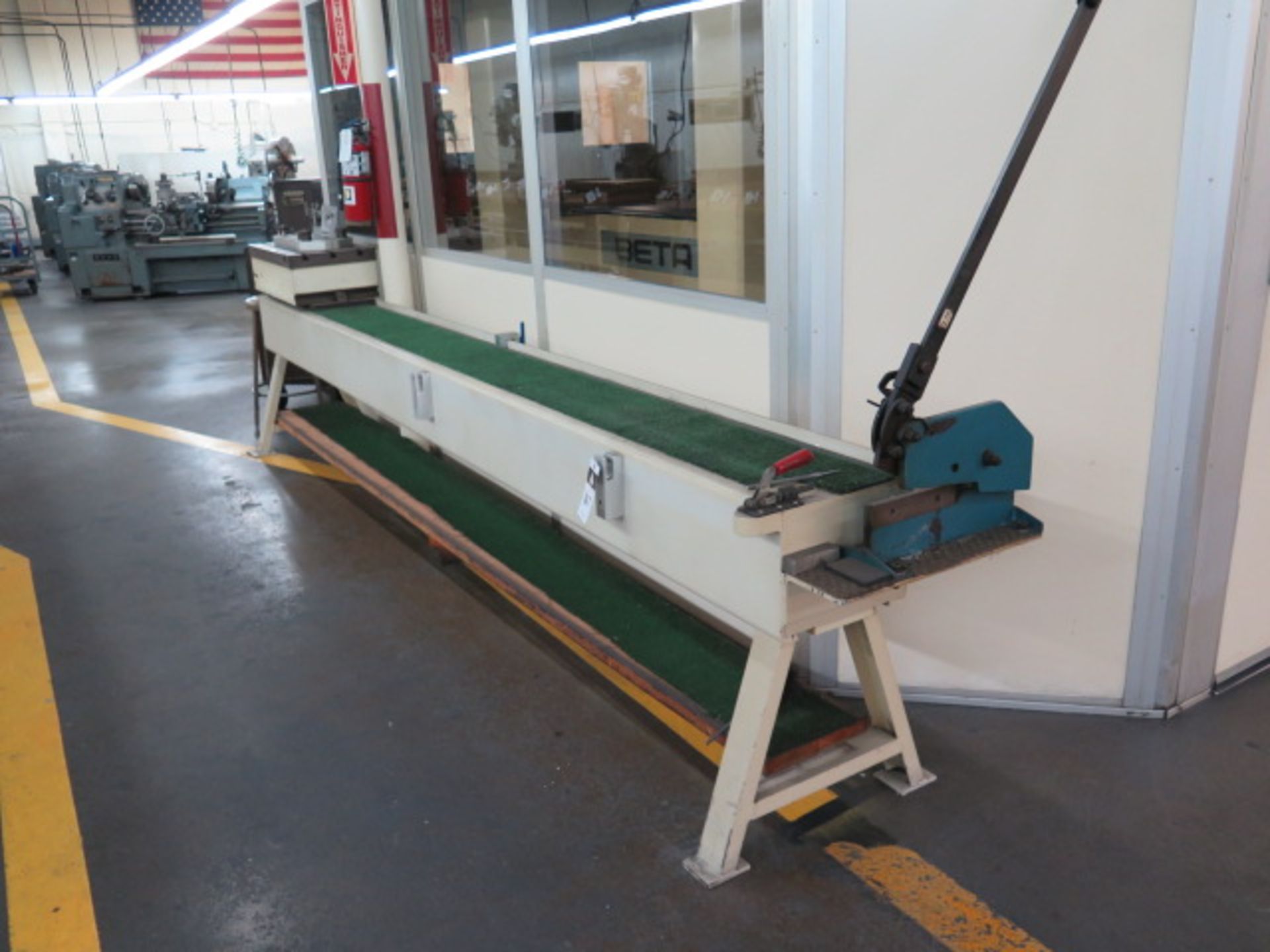 13' Custom 8" Shear Table w/ Elephant ESS-8 8" Hand Shear and 14" x 28" x 9" T=Slot Roser,SOLD AS IS - Image 3 of 6