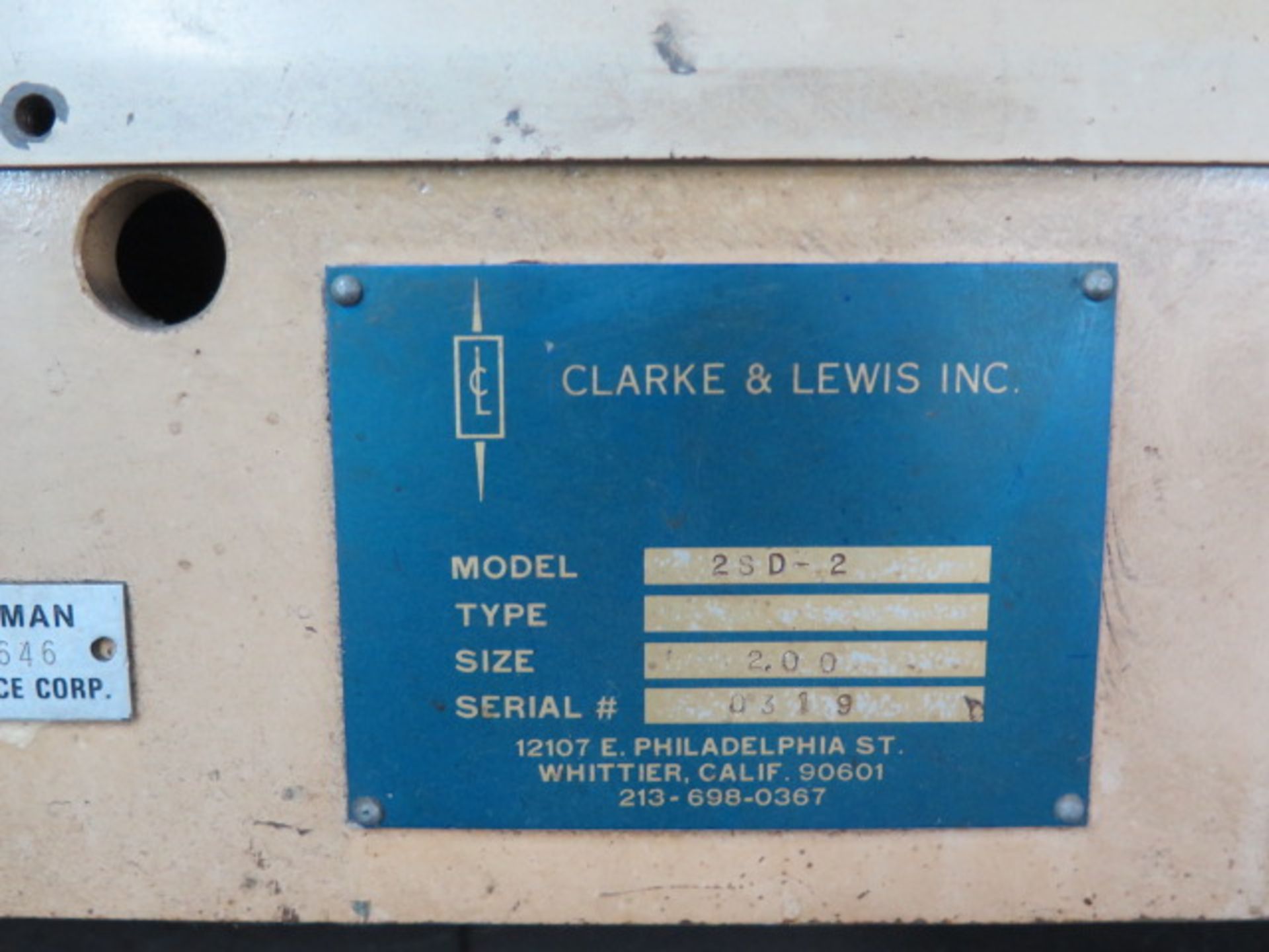 Clarke & Lewis mdl. 2SD-2 2" Tube End Finishing Machine s/n 0319 w/ Tooling (SOLD AS-IS - NO - Image 6 of 6