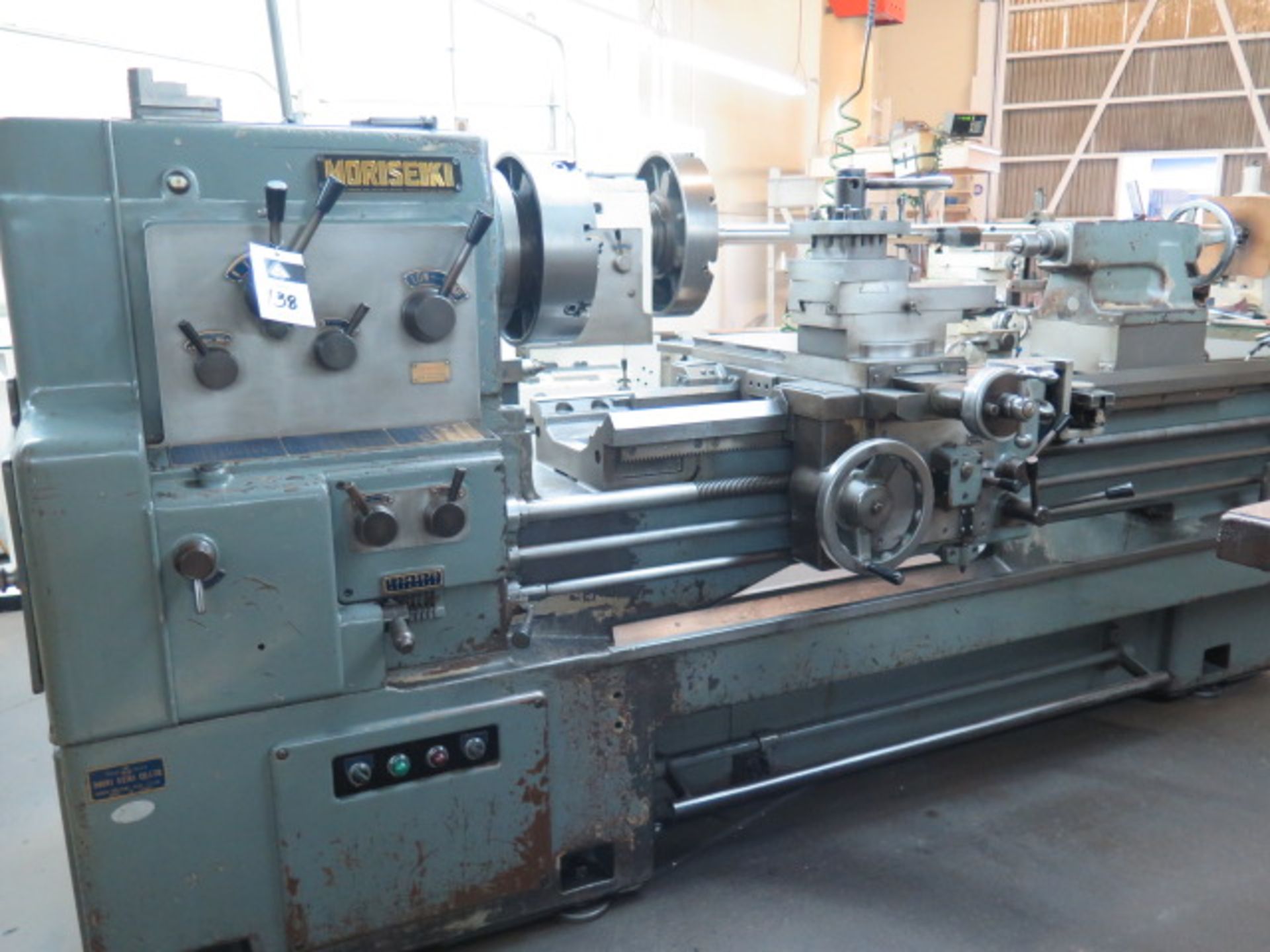 Mori Seiki MH1500G 24” x 62” Geared Head Gap Lathe s/n 2448 w/ 27-1205 RPM, 3” Thru, SOLD AS IS - Image 2 of 17