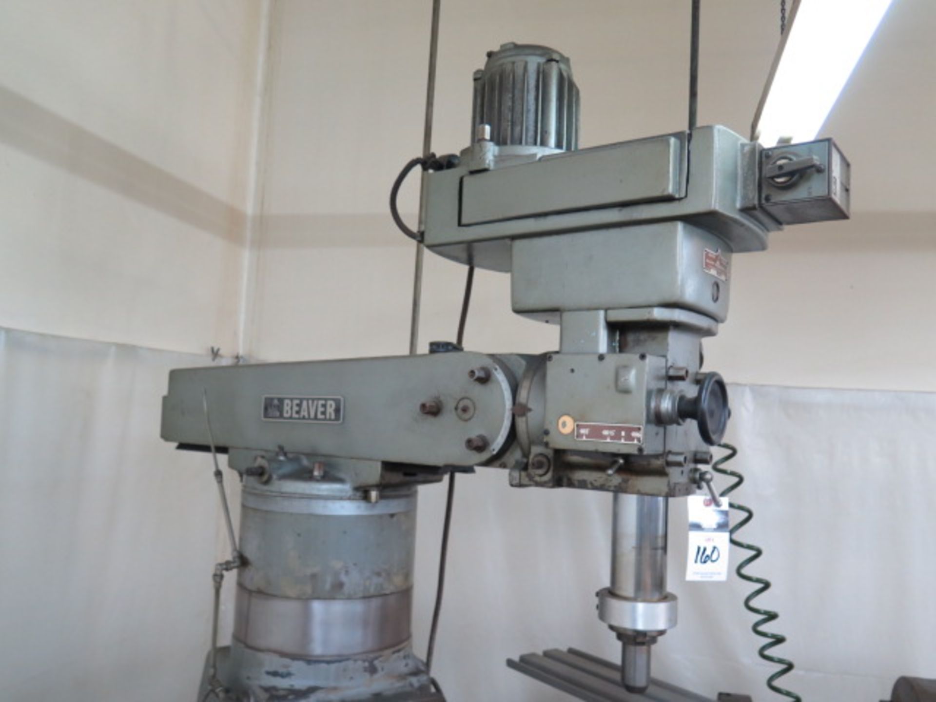 Beaver VBRP Vertical Mill s/n 4091/2 w/ 40-Taper Spindle, 10” Riser, Box Ways,Power Feed, SOLD AS IS - Image 3 of 11