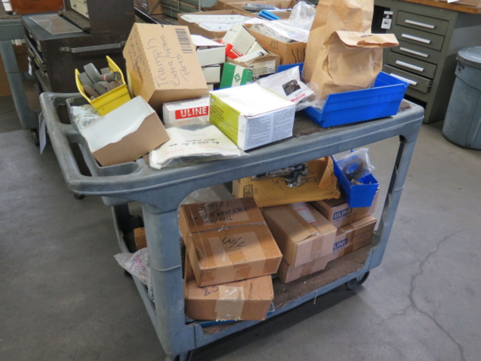 Cart w/ Misc Abrasives and Misc (SOLD AS-IS - NO WARRANTY) - Image 2 of 12