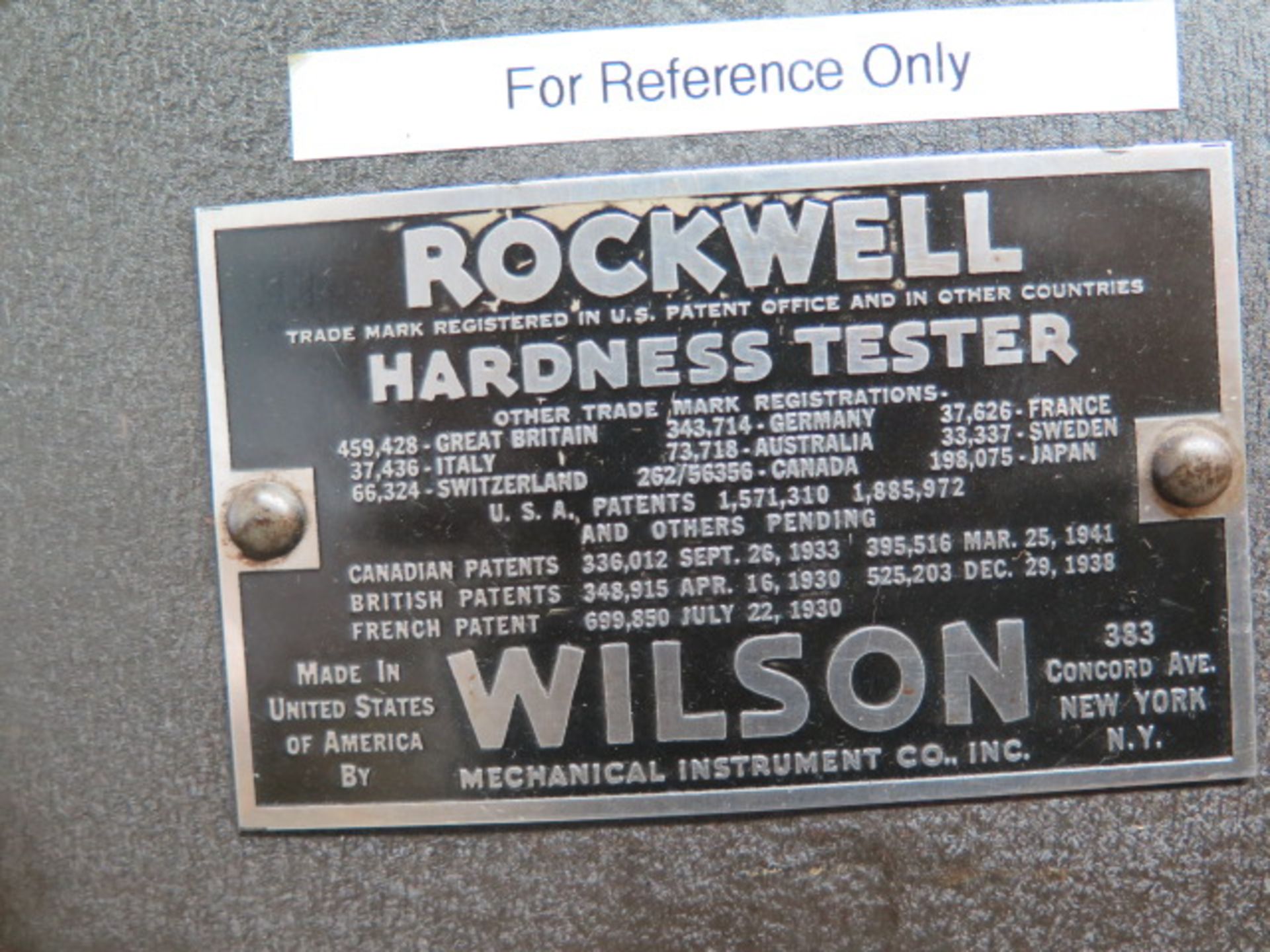 Wilson 3JR Rockwell Hardness Tester (SOLD AS-IS - NO WARRANTY) - Image 9 of 9