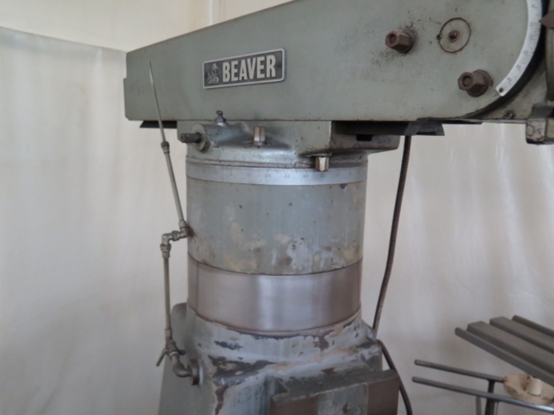 Beaver VBRP Vertical Mill s/n 4091/2 w/ 40-Taper Spindle, 10” Riser, Box Ways,Power Feed, SOLD AS IS - Image 6 of 11