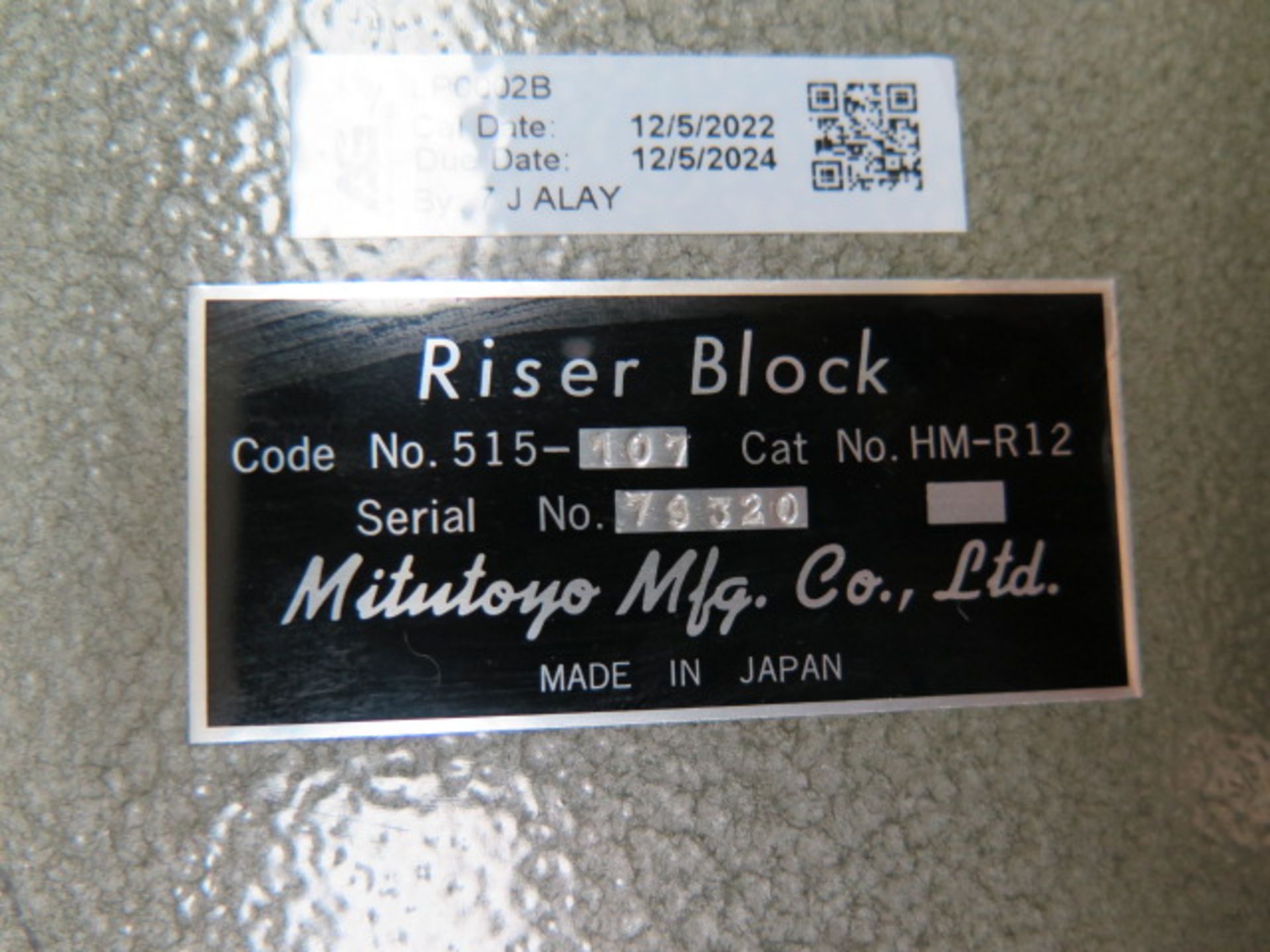 Mitutoyo 12" Height Master Riser (SOLD AS-IS - NO WARRANTY) - Image 5 of 5