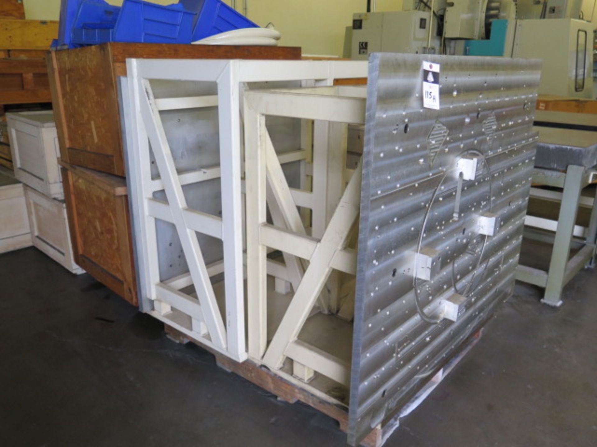 59" x 47" and 48" x 43" Aluminum-Faced Angle Fixture Plates (2) (SOLD AS-IS - NO WARRANTY)