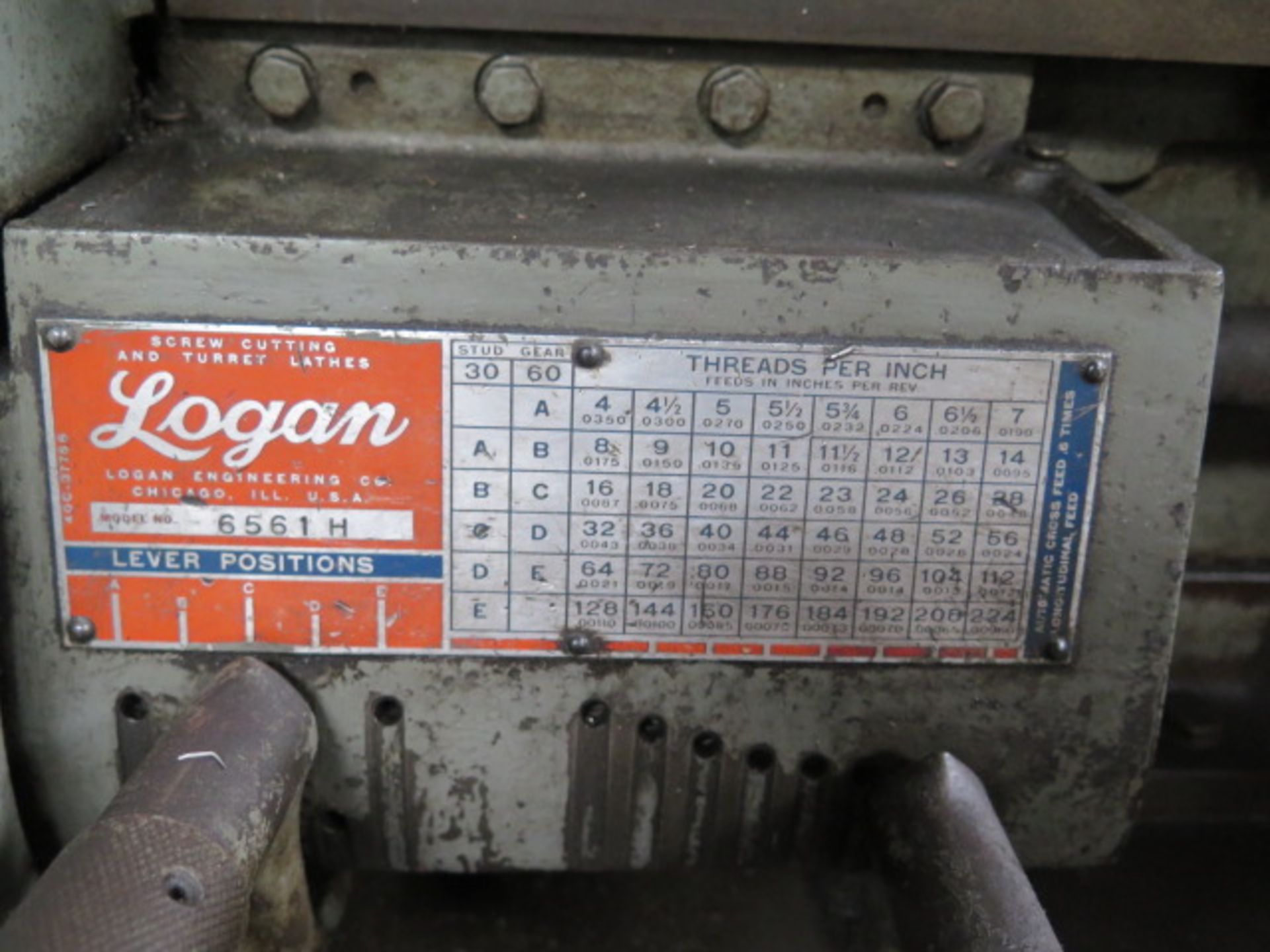 Logan 15” x 60” Lathe w/ 55-2000 Dial Change RPM, Inch Threading, Tailstock, KDK, SOLD AS IS - Image 9 of 10