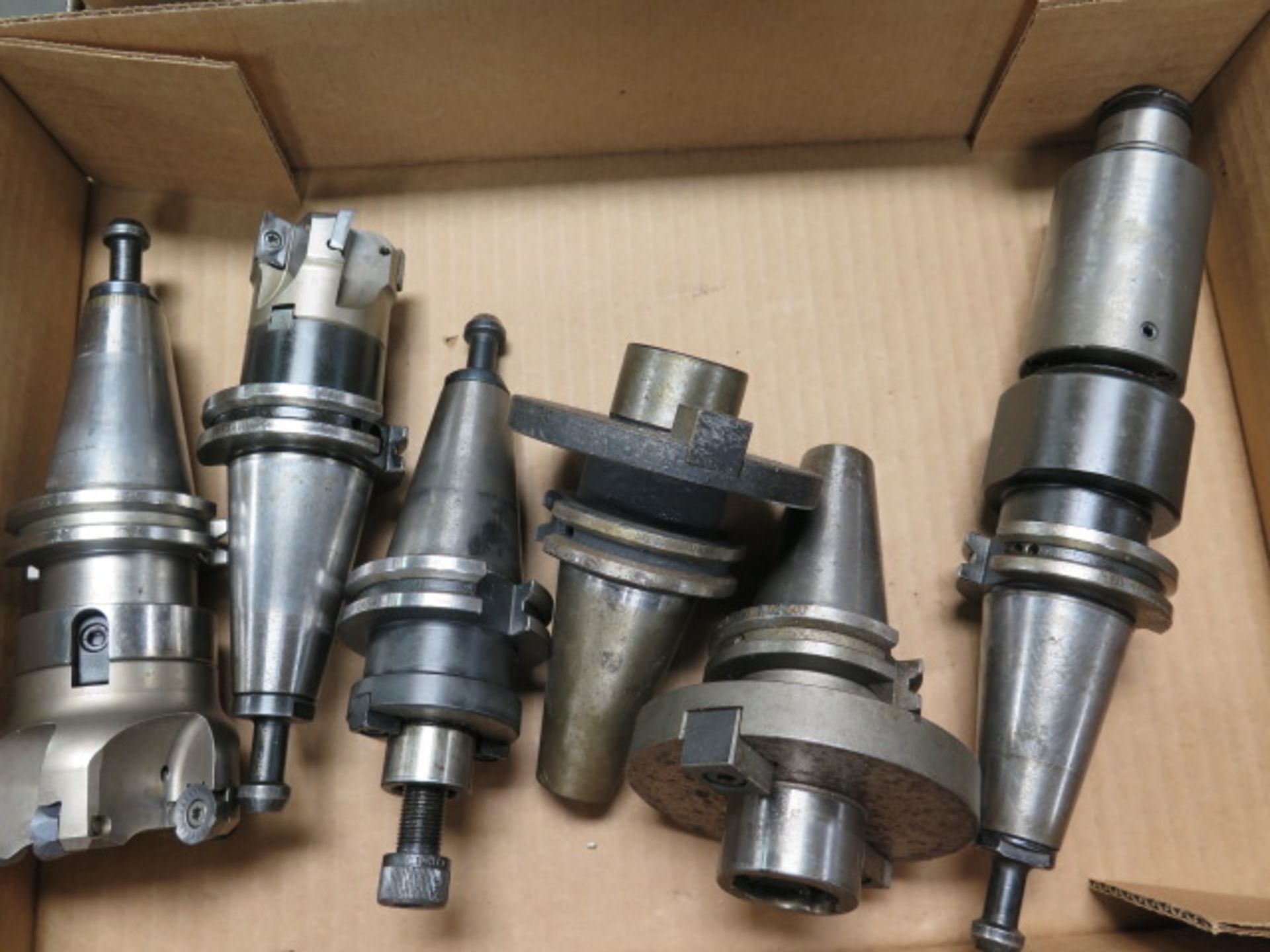 CAT-40 Insert Shell Mills (2), Shell Mill Holders (3) and Tapping Head (6 Total) (SOLD AS-IS - NO - Image 2 of 4