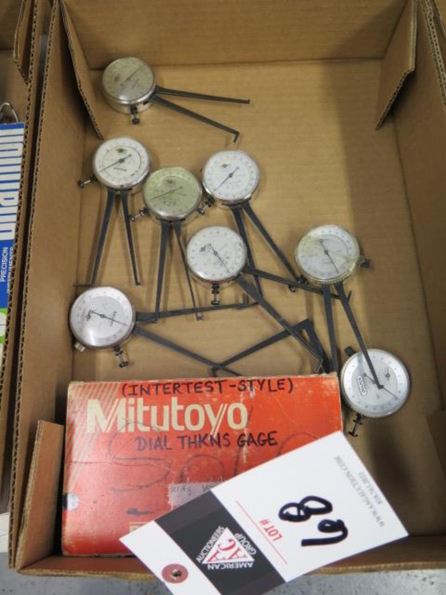 Mitutoyo and NCK Dial Caliper Gages (9) (SOLD AS-IS - NO WARRANTY)