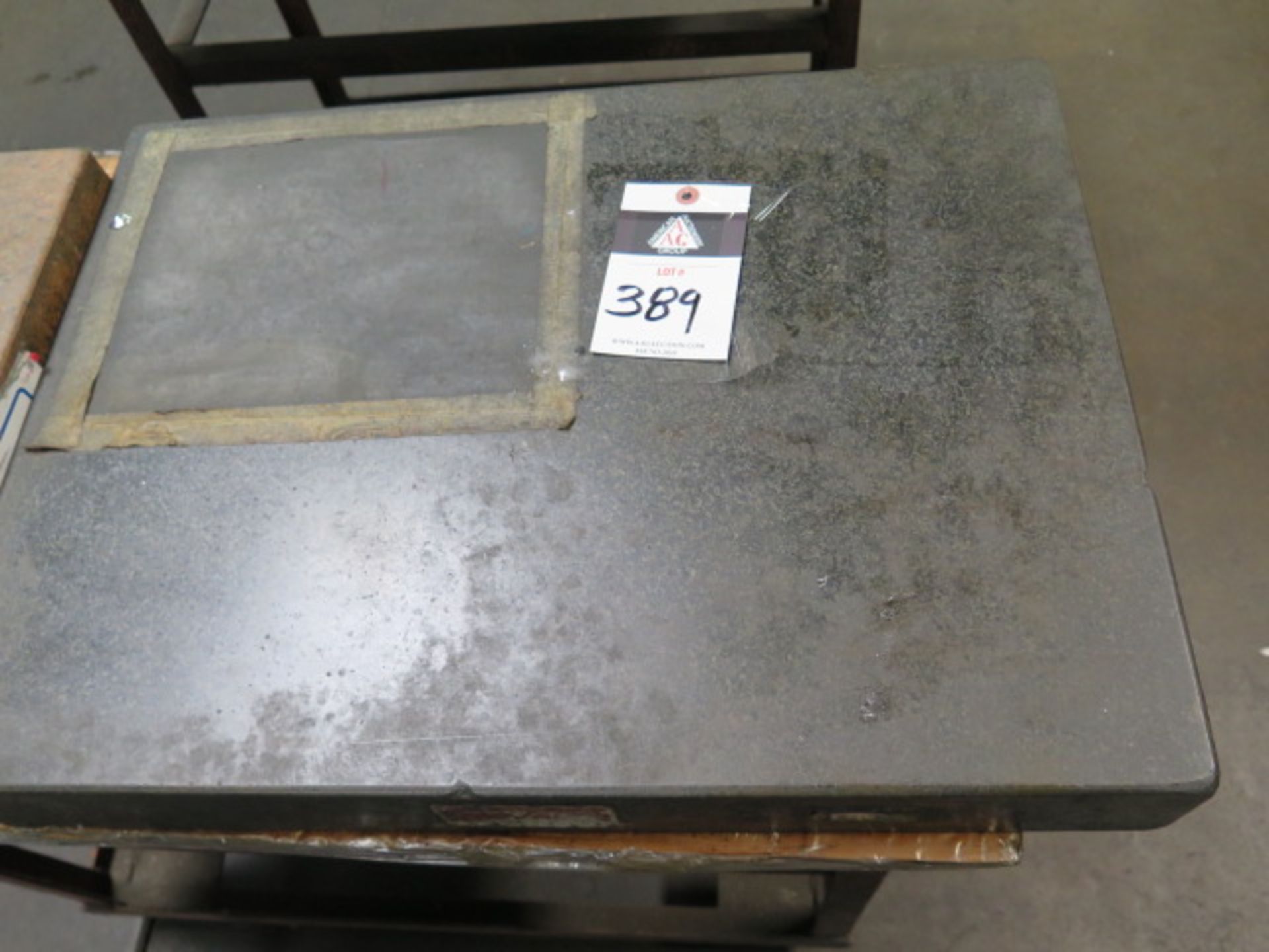 18" x 24" x 3" Granite Surface Plate w/ Rolling Stand (SOLD AS-IS - NO WARRANTY)