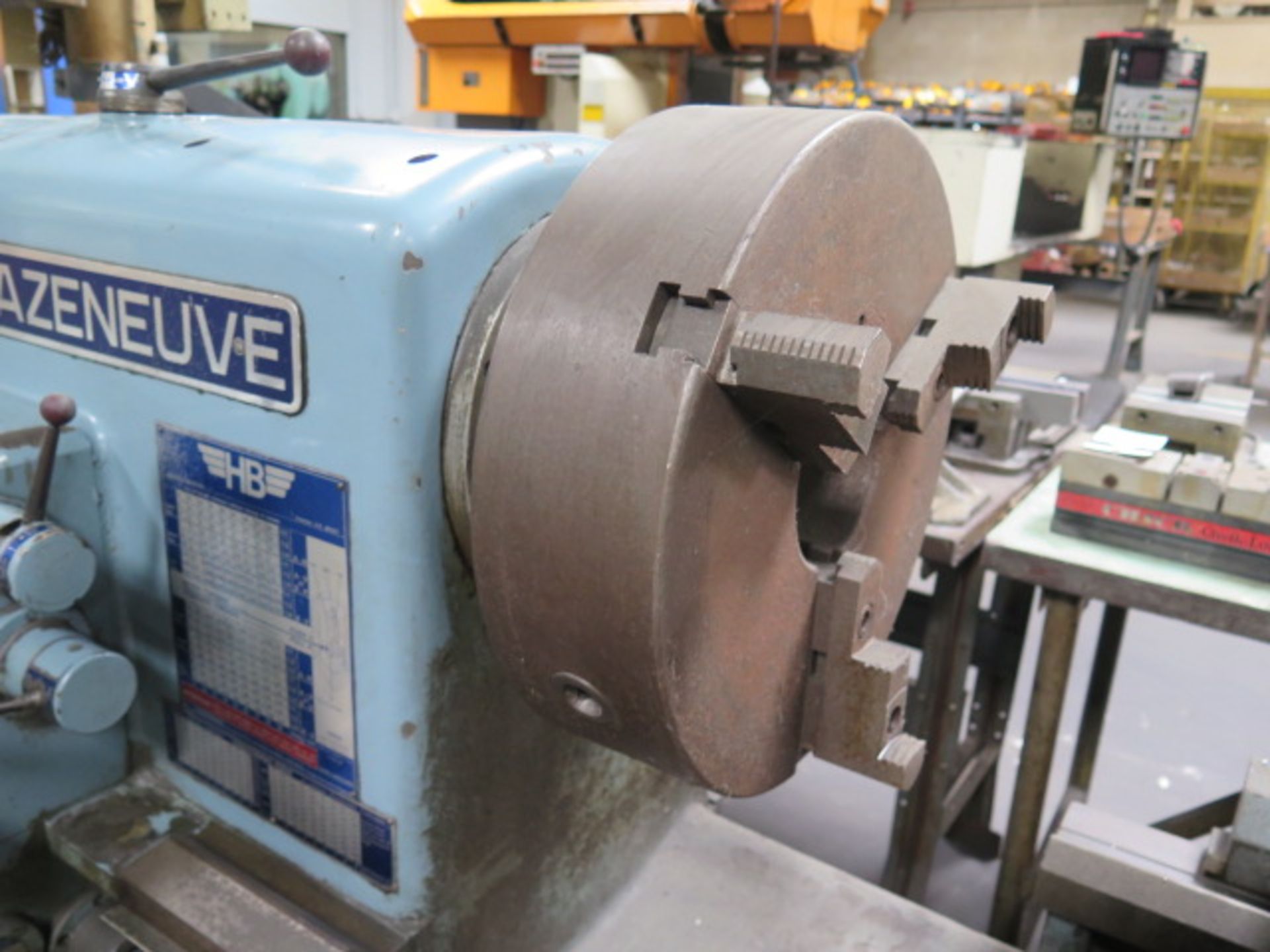 Cazeneuve HB725 26 ½” x 122” Geared Head Gap Bed Lathe w/ 14-1600 RPM, Inch/mm Threading, SOLD AS IS - Image 6 of 11