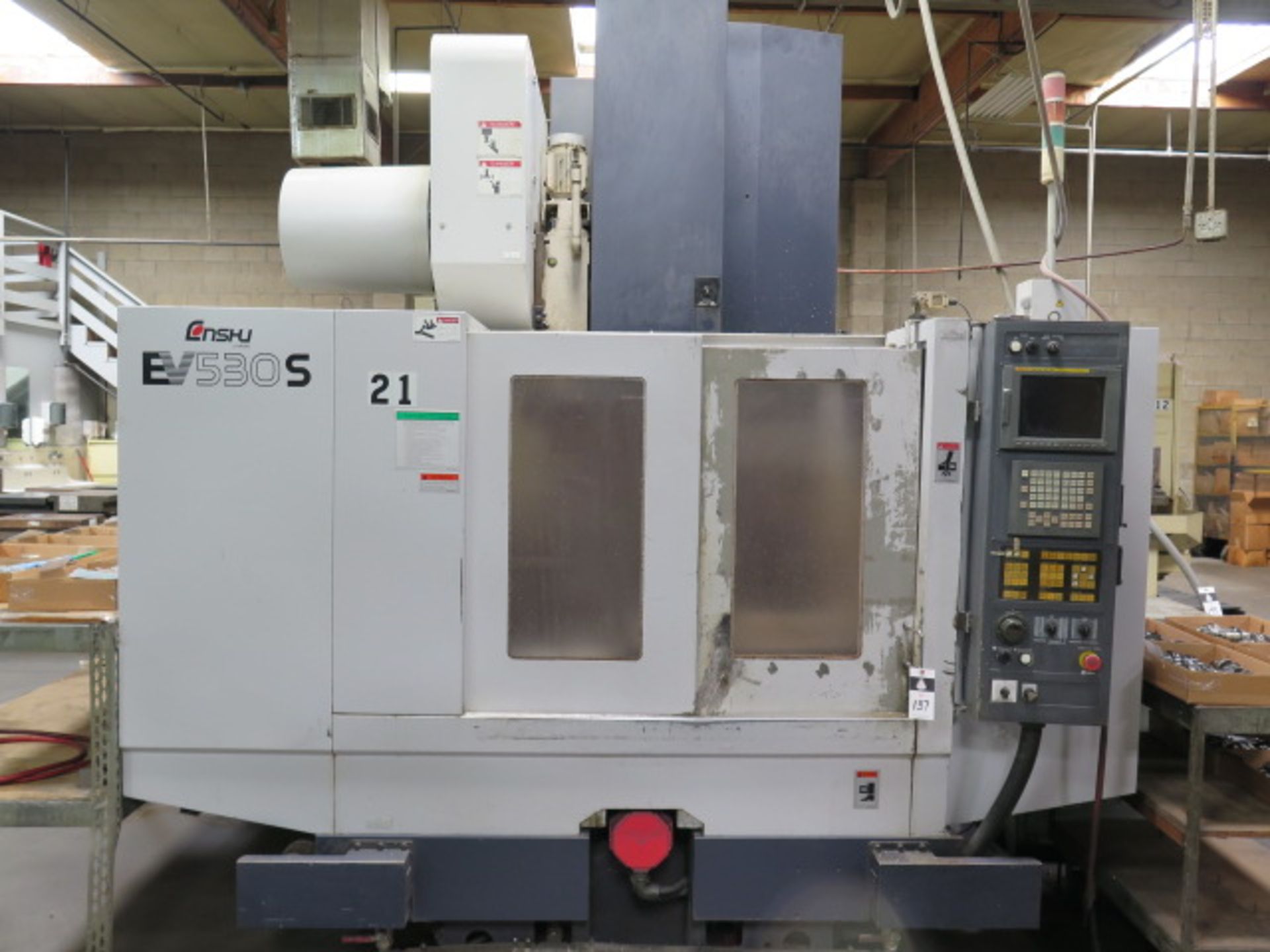 Enshu EV530S CNC VMC s/n 188 w/ Fanuc Series 18i-M Controls, 30-Station Side SOLD AS IS