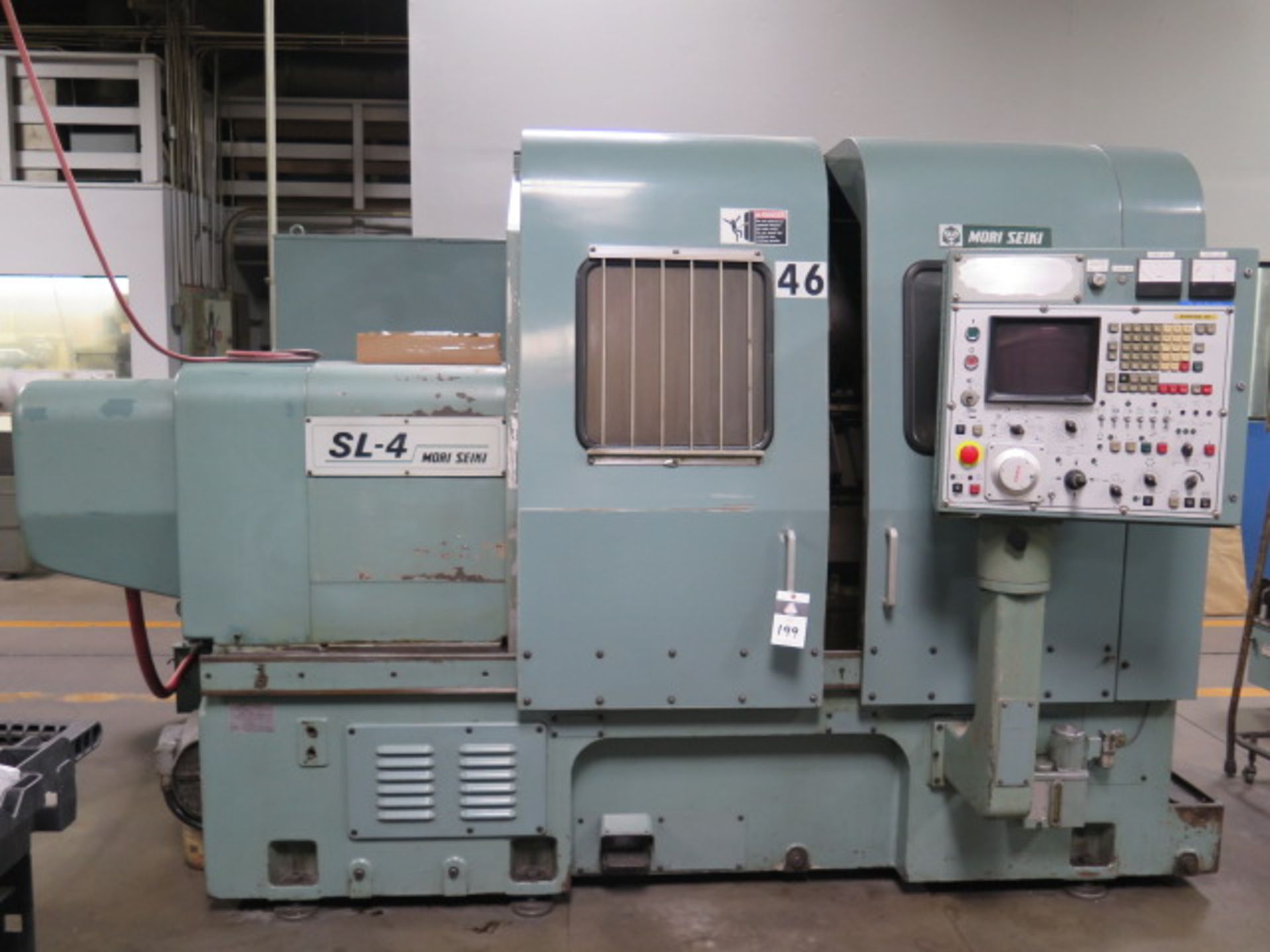 Mori Seiki SL-4A CNC Turning Center s/n 1033 w. Fanuc 6T Controls, 10-Station Turret, SOLD AS IS