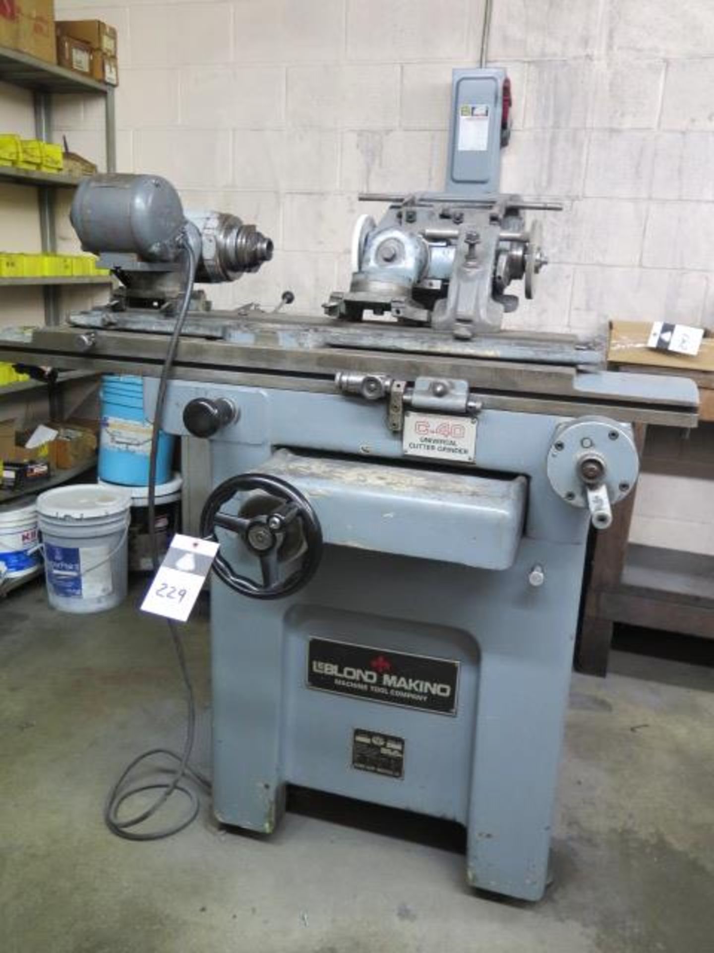LeBlond Makino C-40 Universal Tool &Cutter Grinder s/n 81-0027 w/ Compound Grinding Head, SOLD AS IS