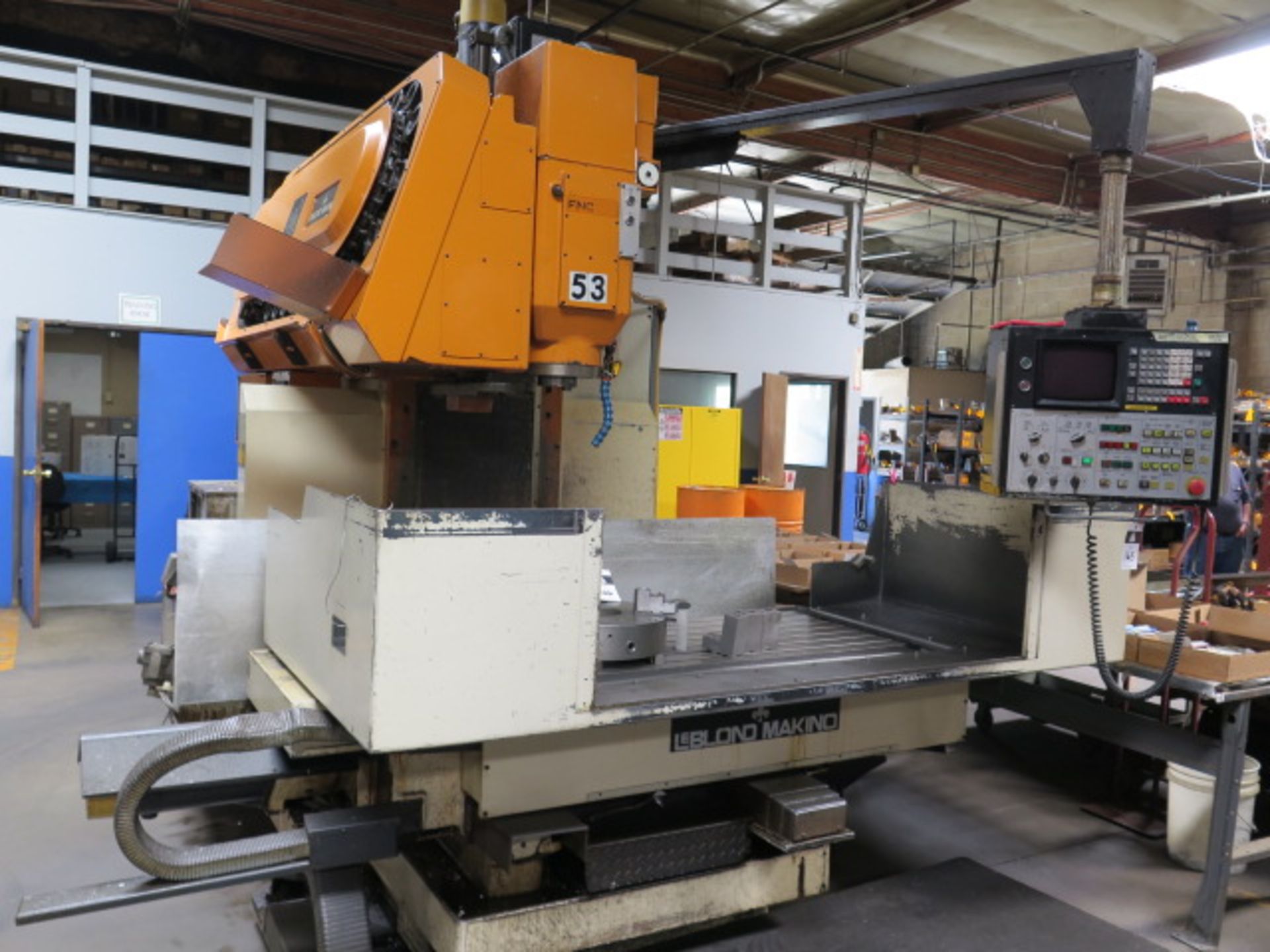 LeBlond Makino FNC106/A30 4-Axis CNC VMC s/n LM-027 w/ Fanuc System 6M, SOLD AS IS - Image 2 of 11