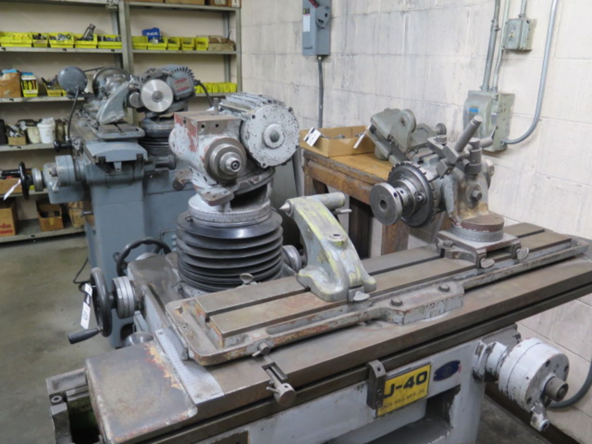 Jack Mill J-40 Tool and Cutter Grinder s/n J-10871 w/ Motorized Work Head, Centers, 5C SOLD AS IS - Image 2 of 10