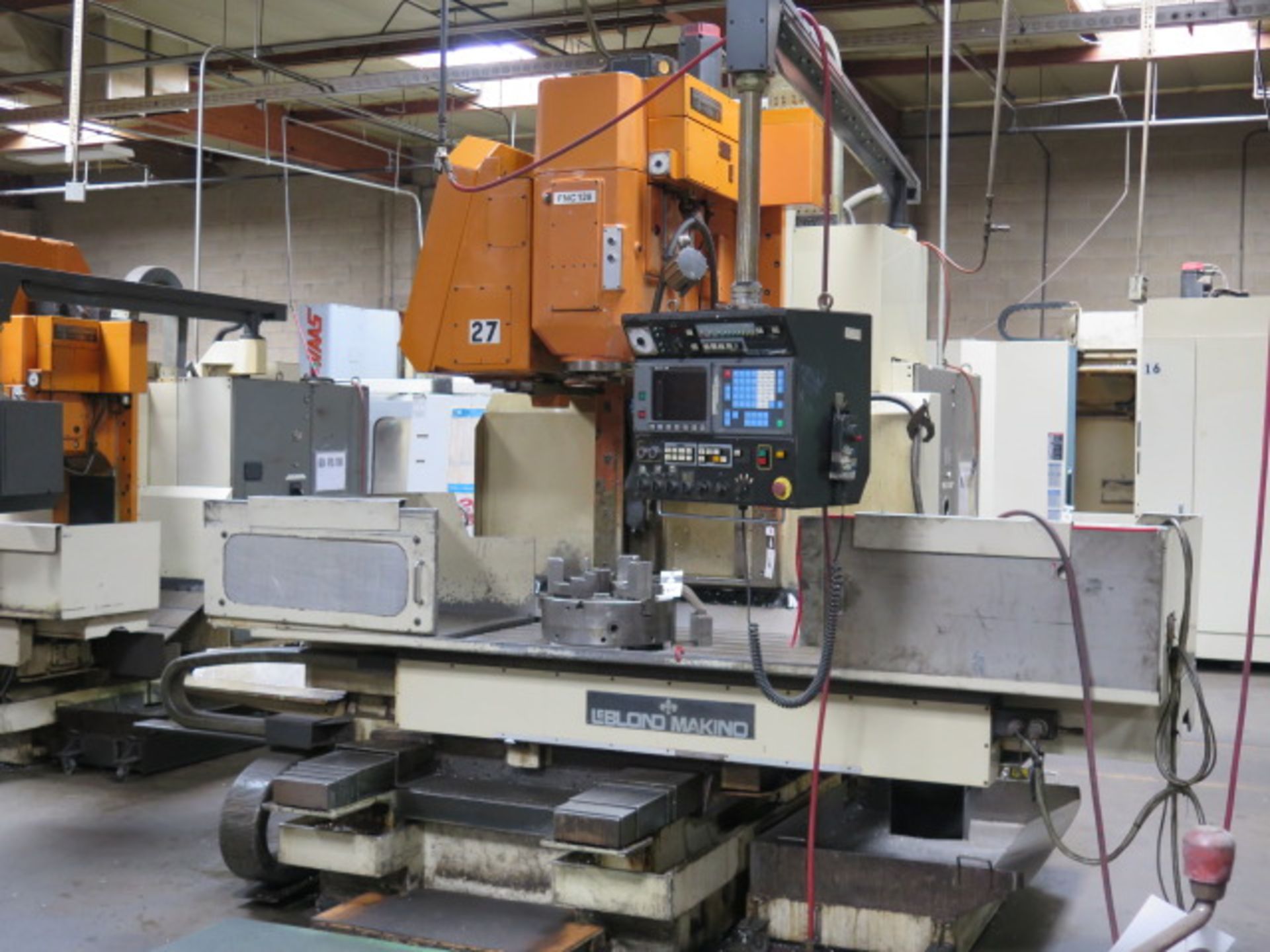 LeBlond Makino FNC-128/A30 4-Axis CNC VMC s/n LM3-077 w/ GE Fanuc 0M Controls, SOLD AS IS - Image 2 of 14