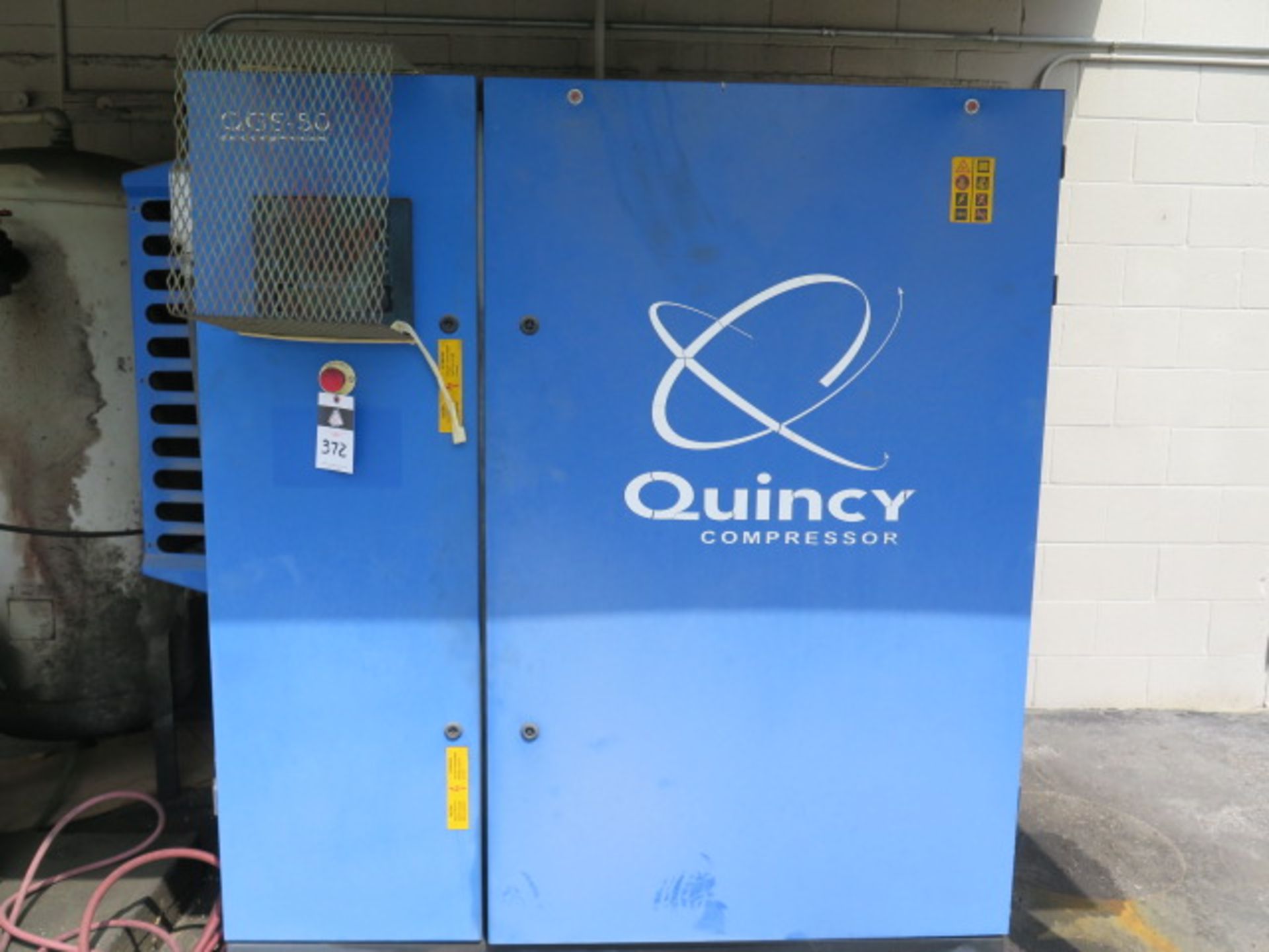 Quincy QGS-50 50pHp Rotary Air Compr w/ Dig Controls, SMC Refrigerated Air Dryer & Tank, SOLD AS IS - Image 2 of 14