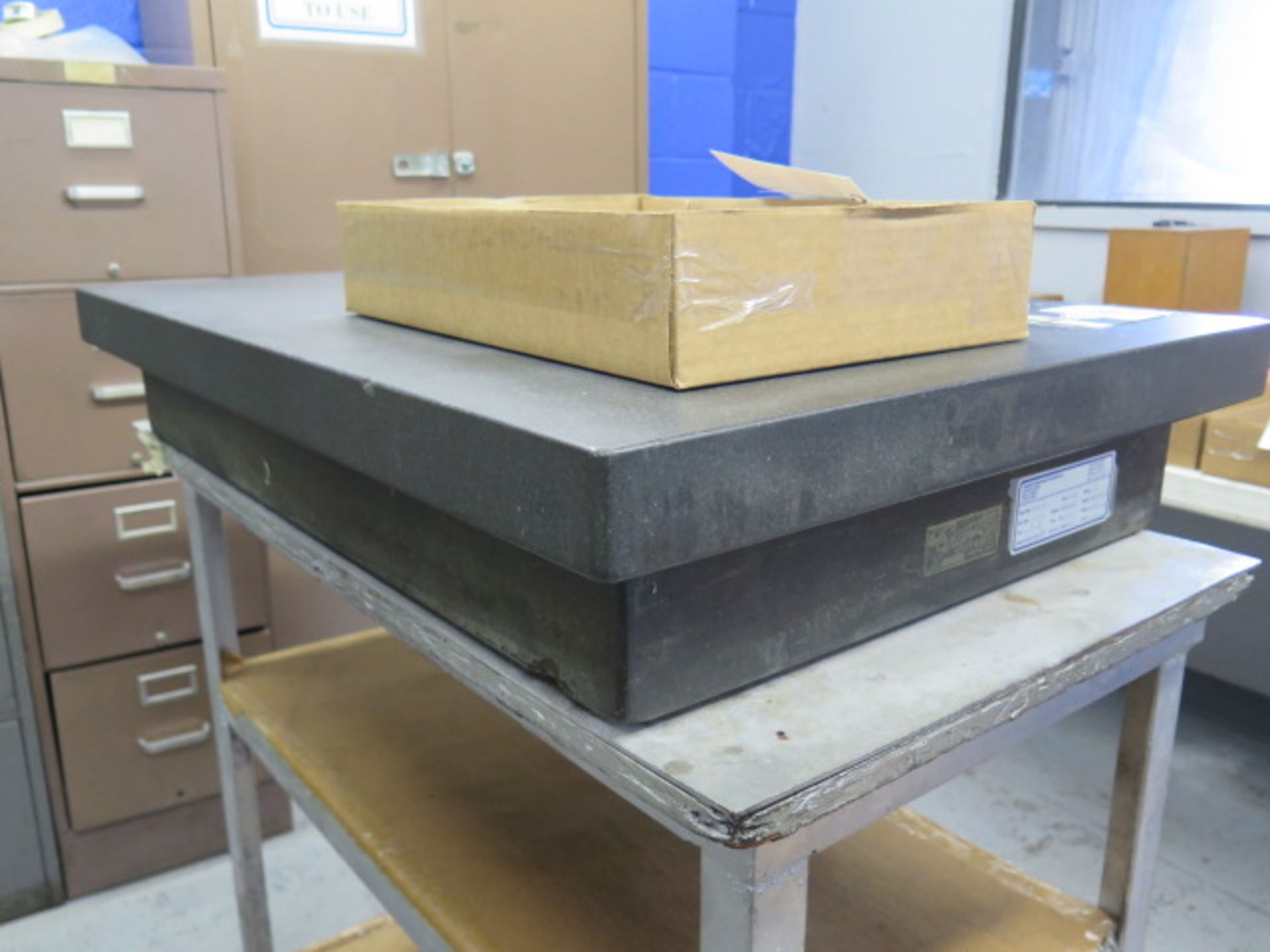 Rahn 24” x 36” x 6” Grade “A” 4-Ledge Granite Surface Plate w/ Rolling Stand (SOLD AS-IS - NO - Image 3 of 6