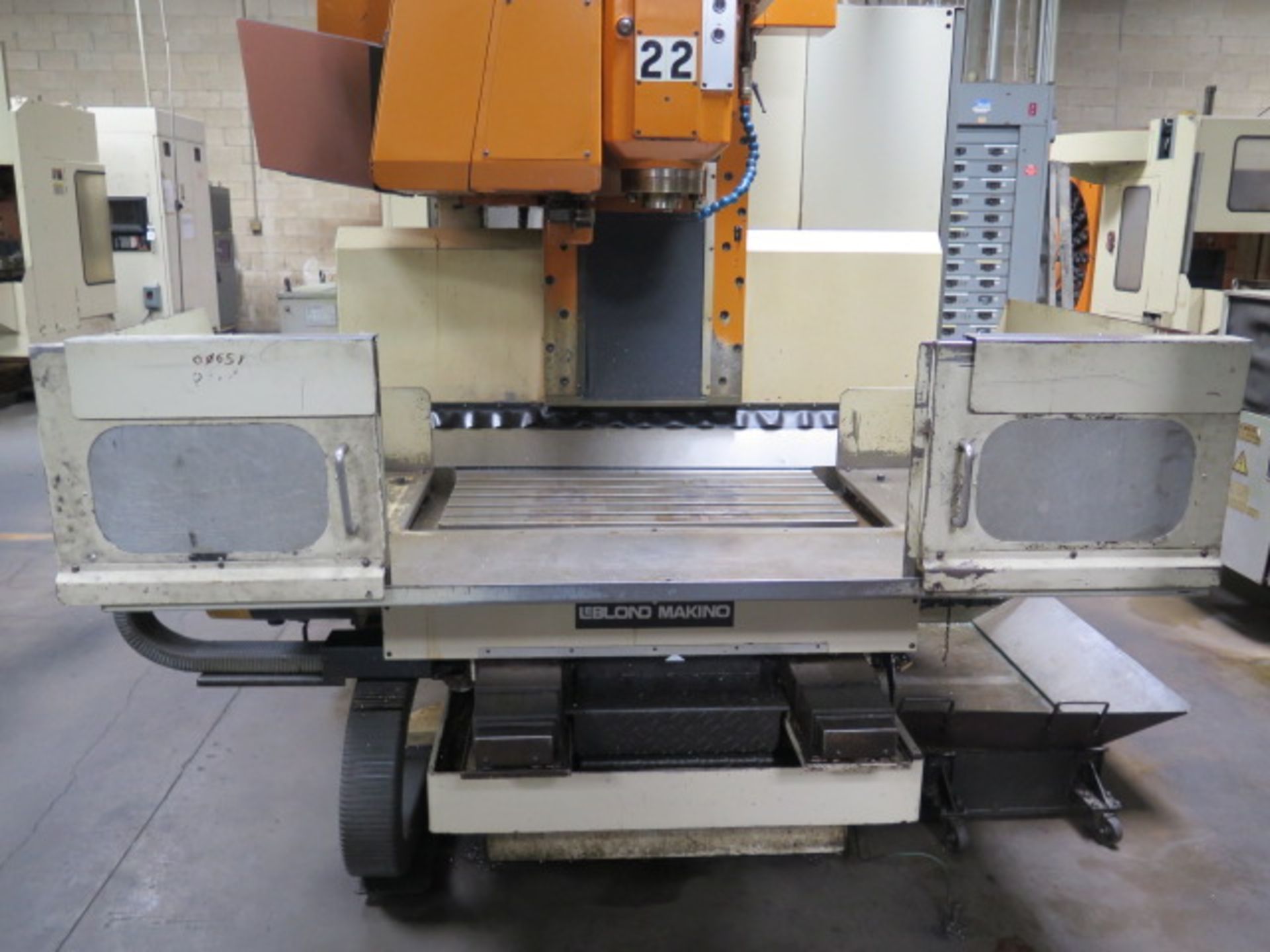 LeBlond Makino FNC-74/A30 4-Axis CNC VMC s/n LM2-070 w/ Fanuc System 11M, SOLD AS IS - Image 5 of 16