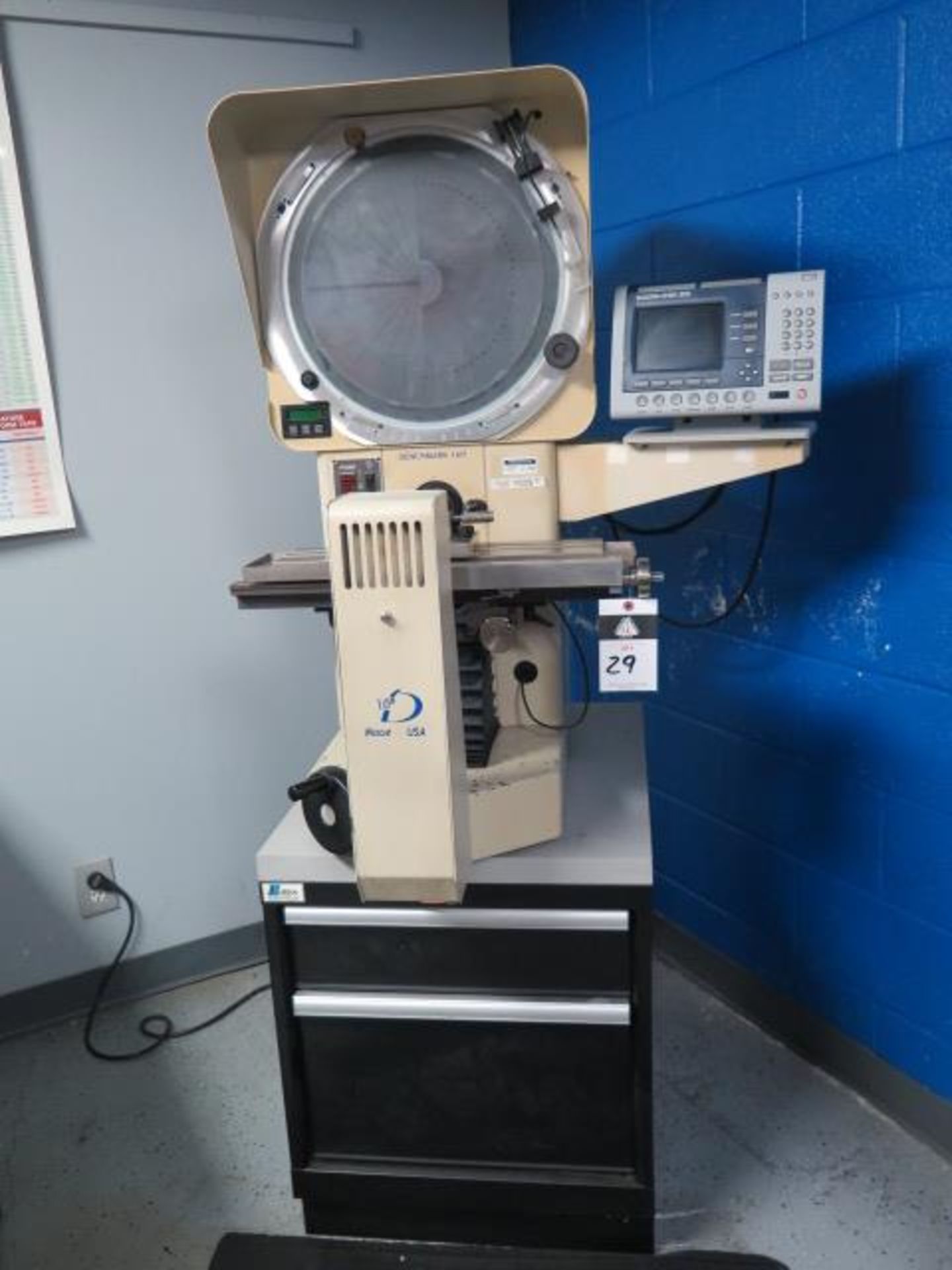 Dorsey “Benchmark 16H” 16” Optical Comparator s/n 1004-7828 w/ Quadra-Chek 200 Programmable DRO,