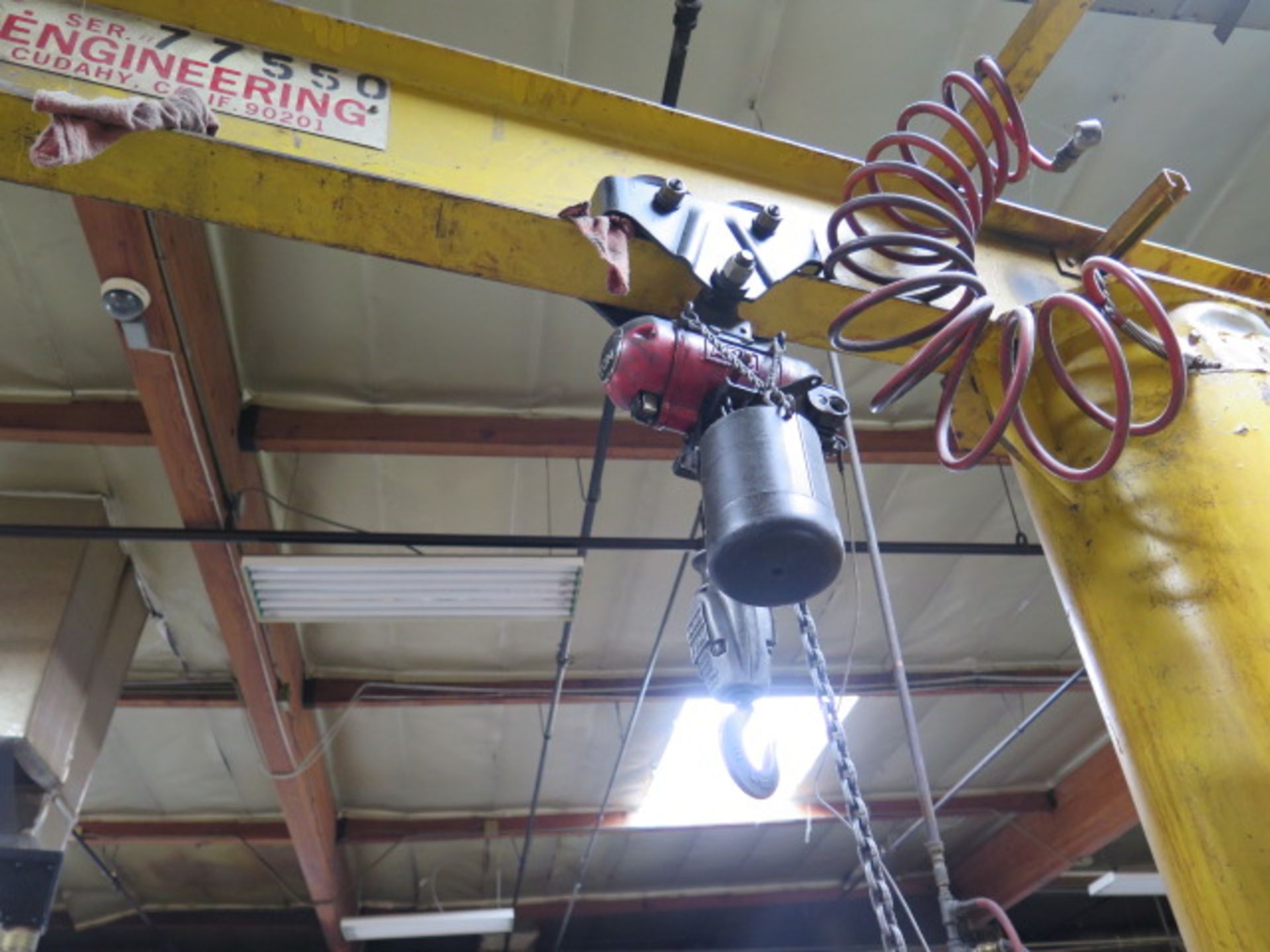 Ace Crane 1 Ton Floor Mounted Jib w/ Pneumatic Hoist (SOLD AS-IS - NO WARRANTY) - Image 7 of 9