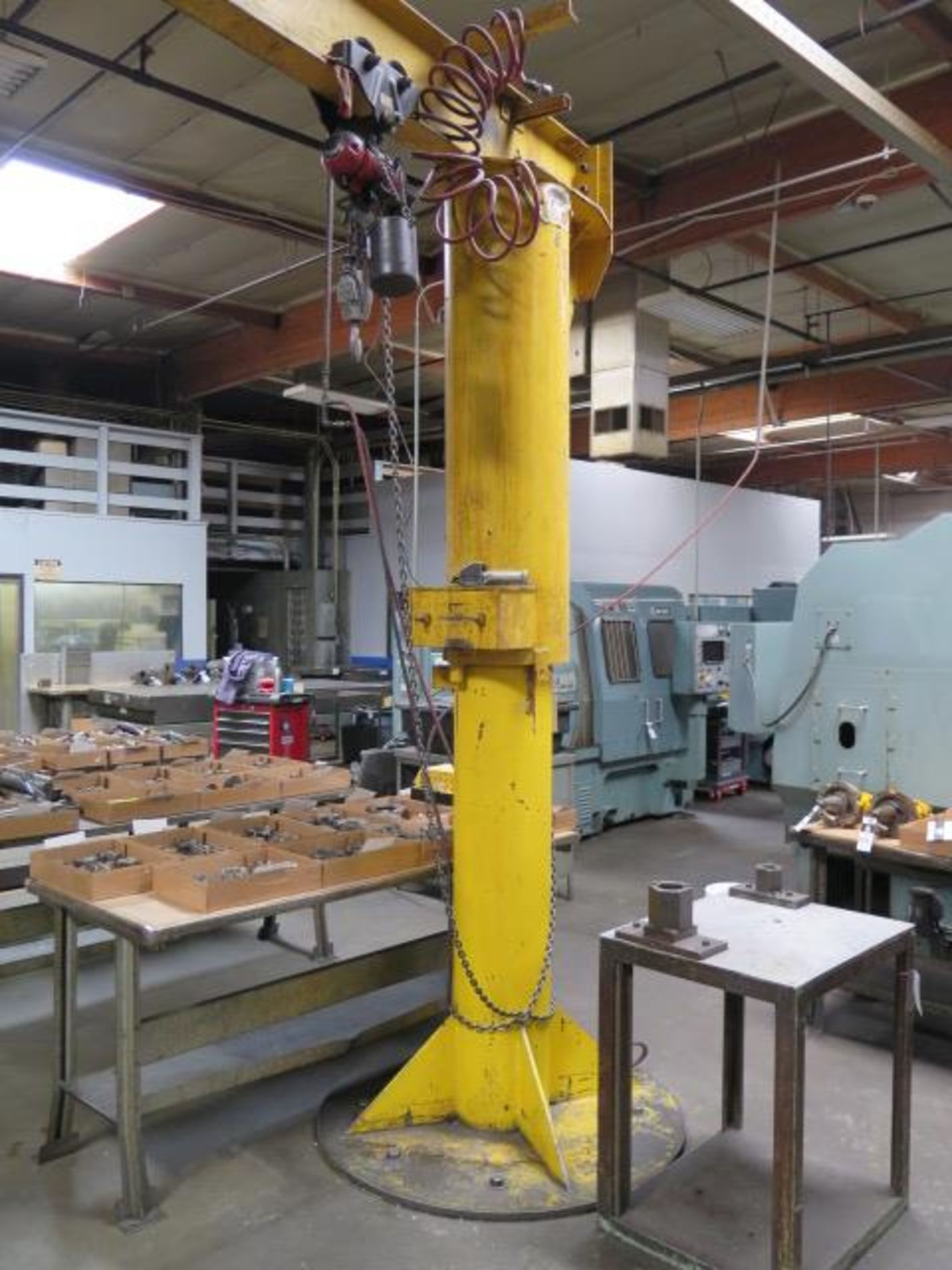 Ace Crane 1 Ton Floor Mounted Jib w/ Pneumatic Hoist (SOLD AS-IS - NO WARRANTY) - Image 3 of 9