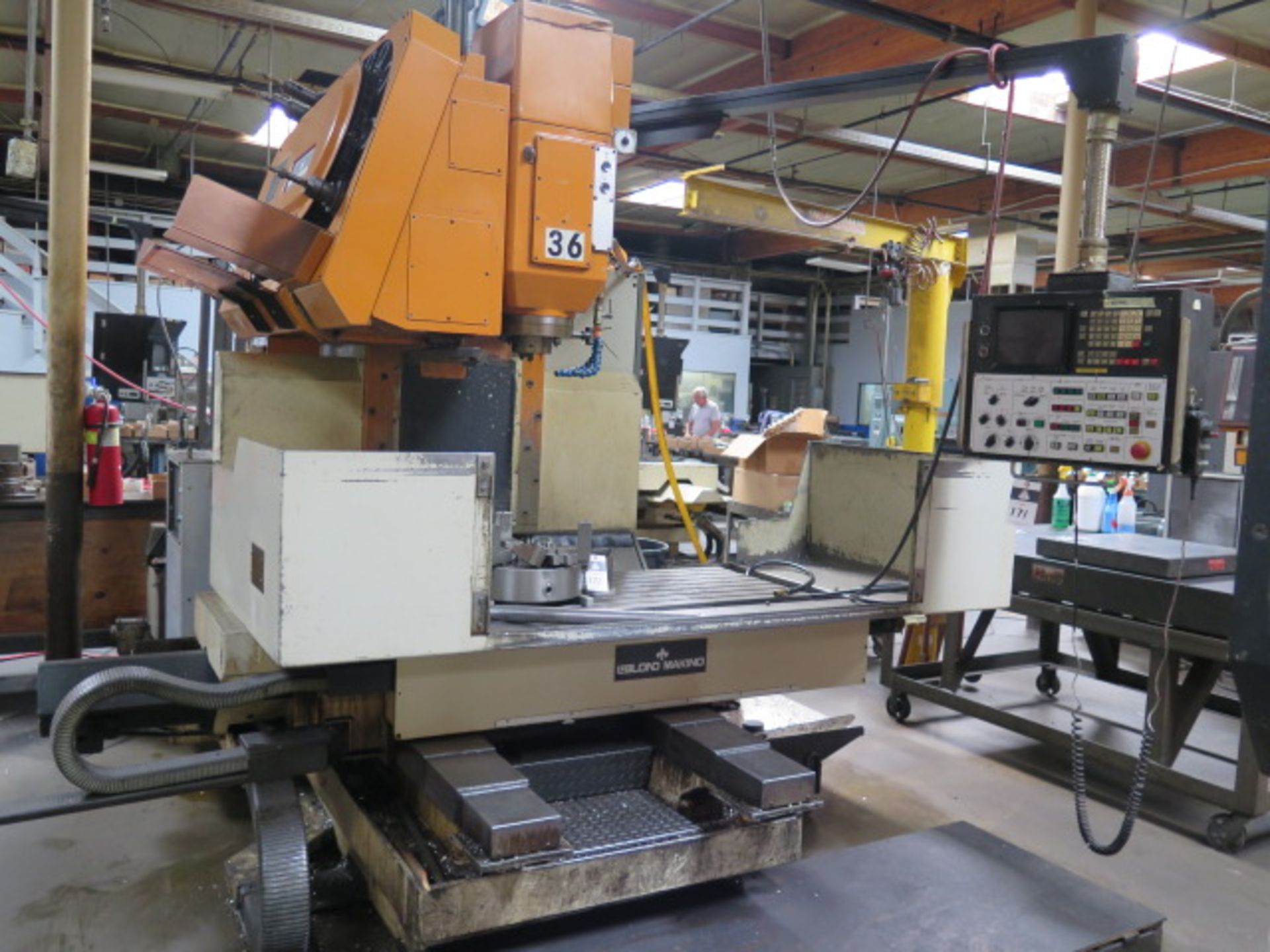 LeBlond Makino VNC-106-A20 4-Axis CNC VMC s/n A57-612 w/ Fanuc System 6M, SOLD AS IS - Image 3 of 12
