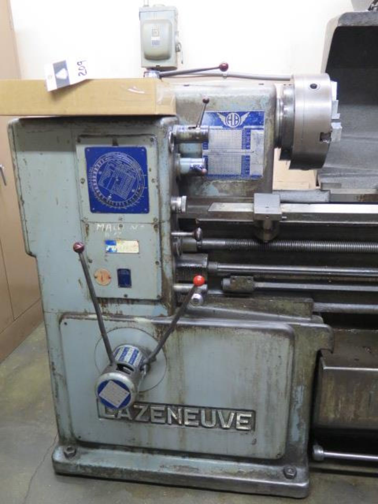 Cazeneuve 21” x 58” Geared Head Gap Bed Lathe s/n 11293 w/ 40-2000 RPM, Inch Threading, SOLD AS IS - Image 3 of 11