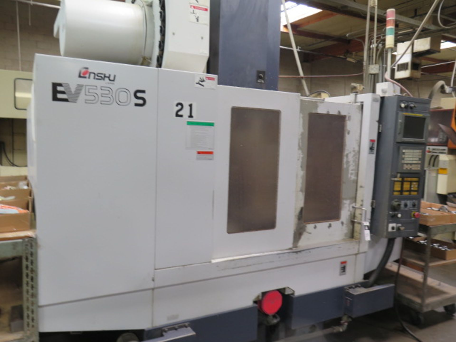 Enshu EV530S CNC VMC s/n 188 w/ Fanuc Series 18i-M Controls, 30-Station Side SOLD AS IS - Image 3 of 14