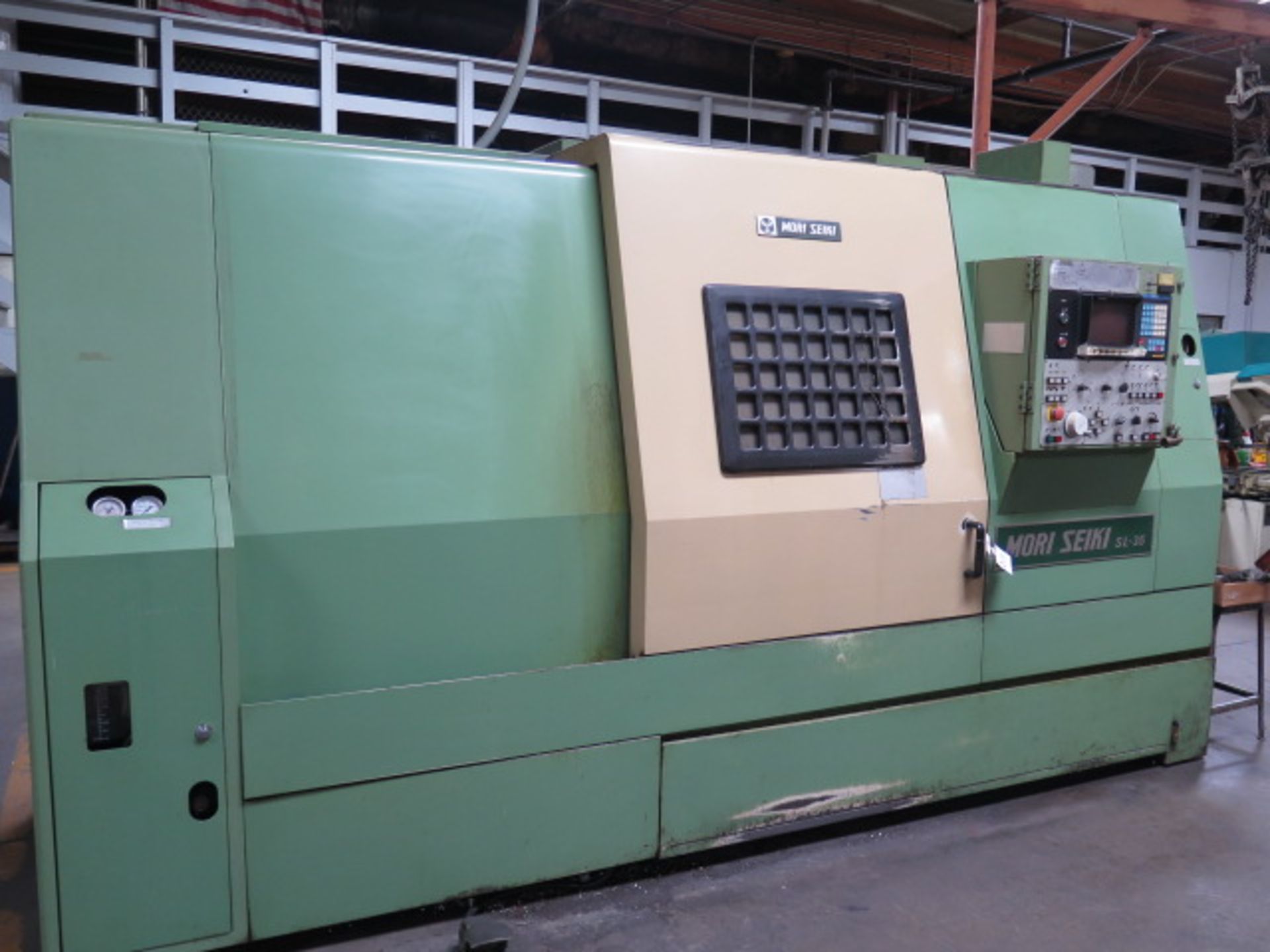 Mori Seiki SL-35A CNC Turning Center s/n 423 w/ Fanuc 10T Controls, 12-Station Turret, SOLD AS IS