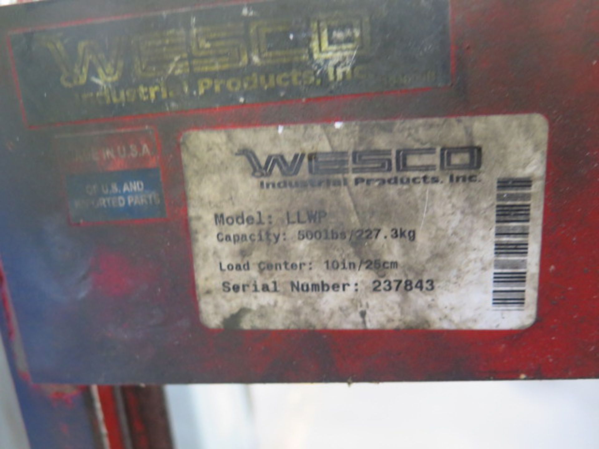 Wesco 500 Lb Cap Die Lift Cart (SOLD AS-IS - NO WARRANTY) - Image 5 of 5