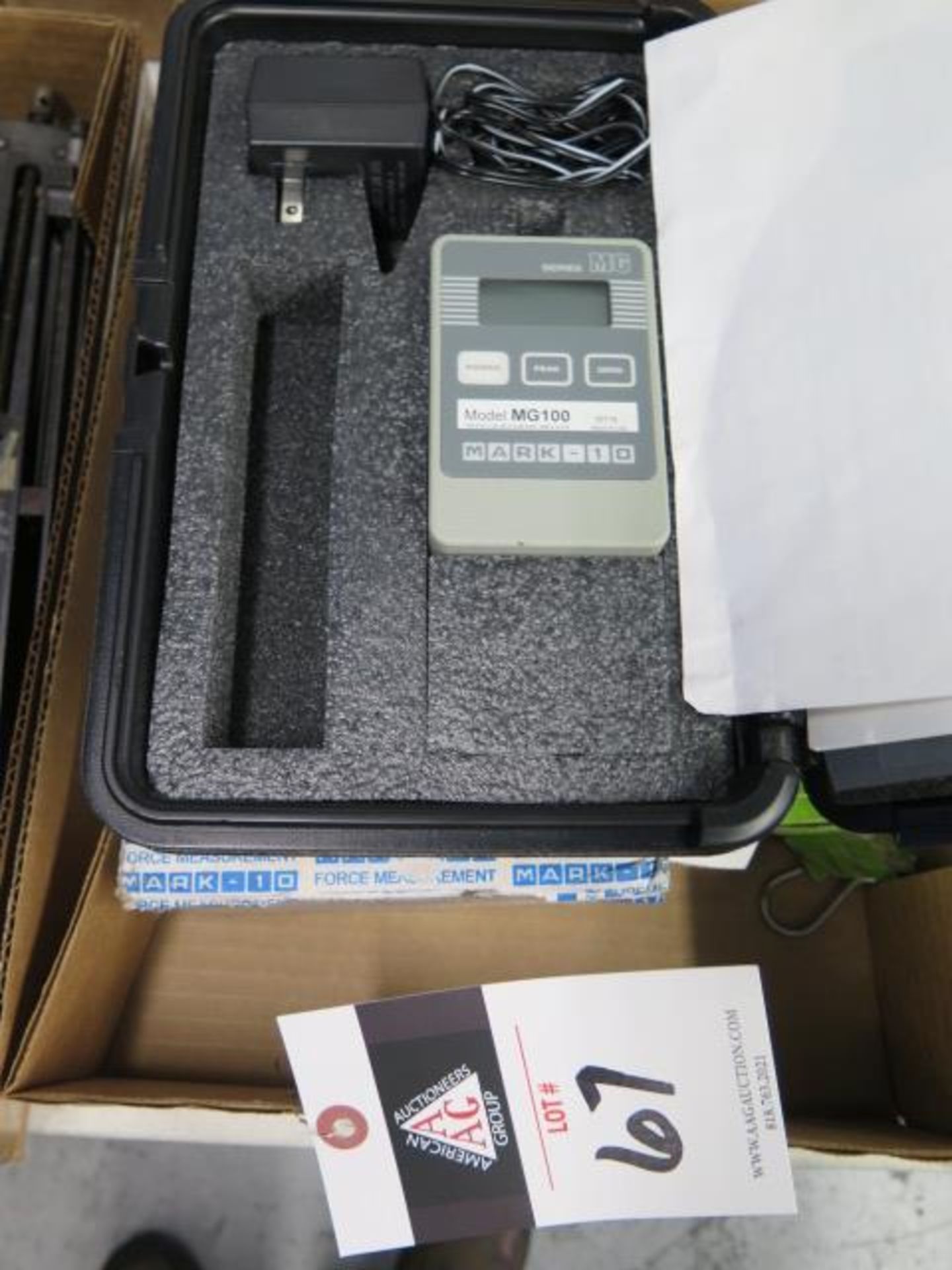 Mark-10 mdl. M2-100 and MG-100 Digital Force Gages (2) and Chatillon 6Lb Scale (SOLD AS-IS - NO