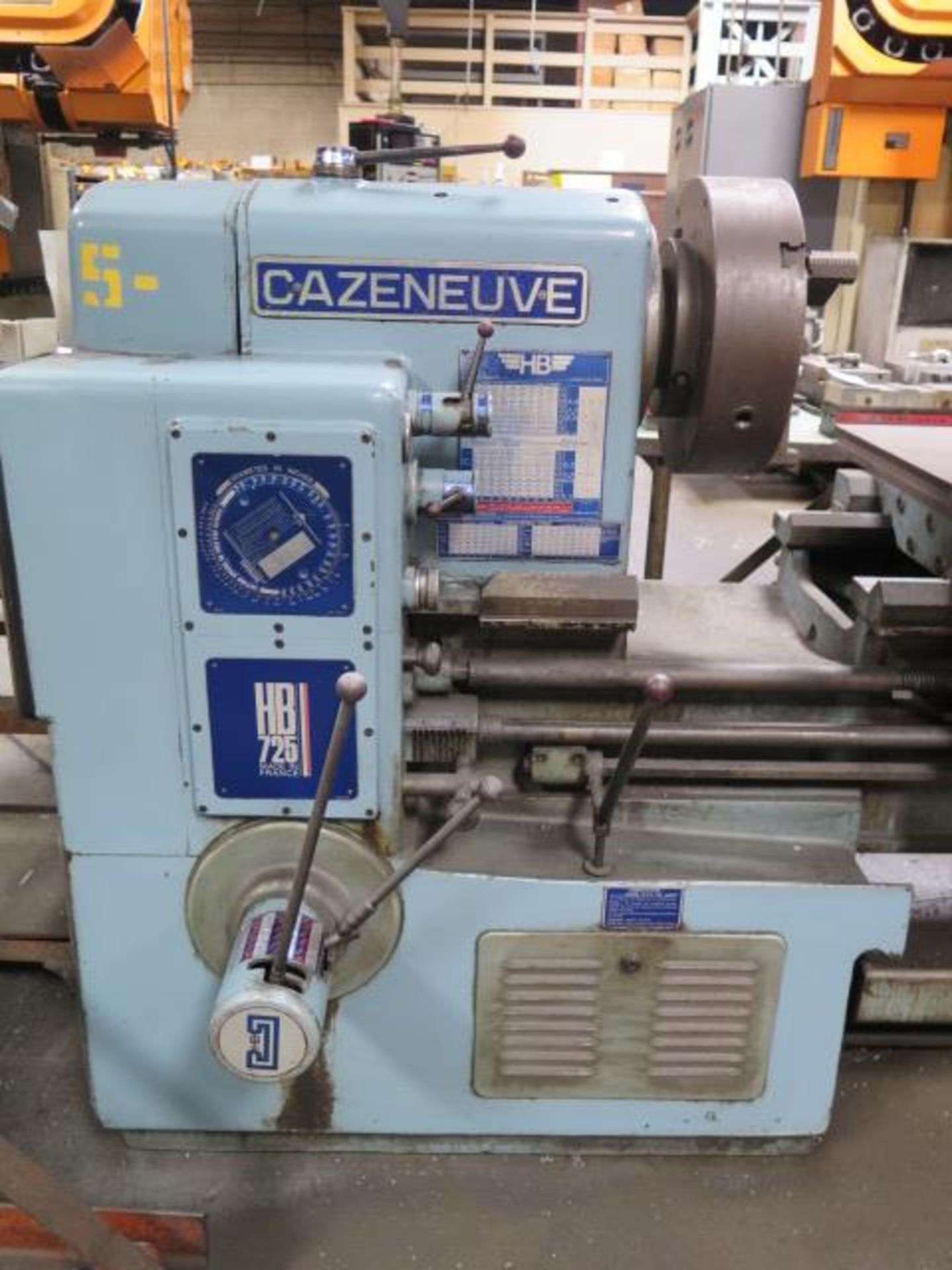 Cazeneuve HB725 26 ½” x 122” Geared Head Gap Bed Lathe w/ 14-1600 RPM, Inch/mm Threading, SOLD AS IS - Image 3 of 11