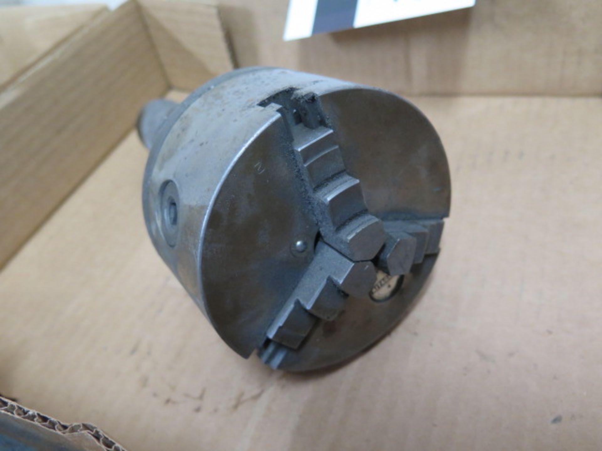 4" 3-Jaw Chuck w/ Taper Shank Adaptor (SOLD AS-IS - NO WARRANTY) - Image 2 of 5
