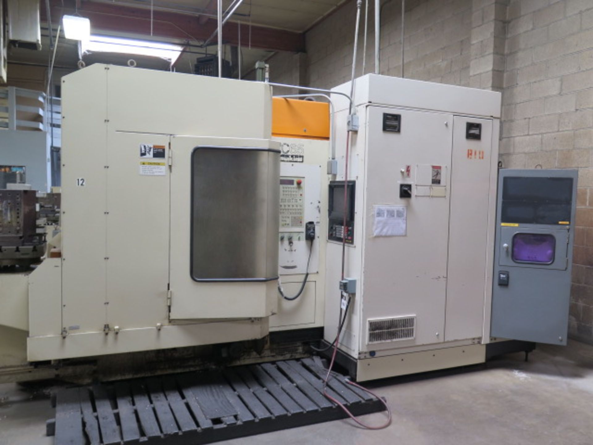 LeBlond Makino MC65-A60 2-Pallet CNC HMC s/n A60-498 w/ Fanuc System 6M, SOLD AS IS - Image 2 of 15