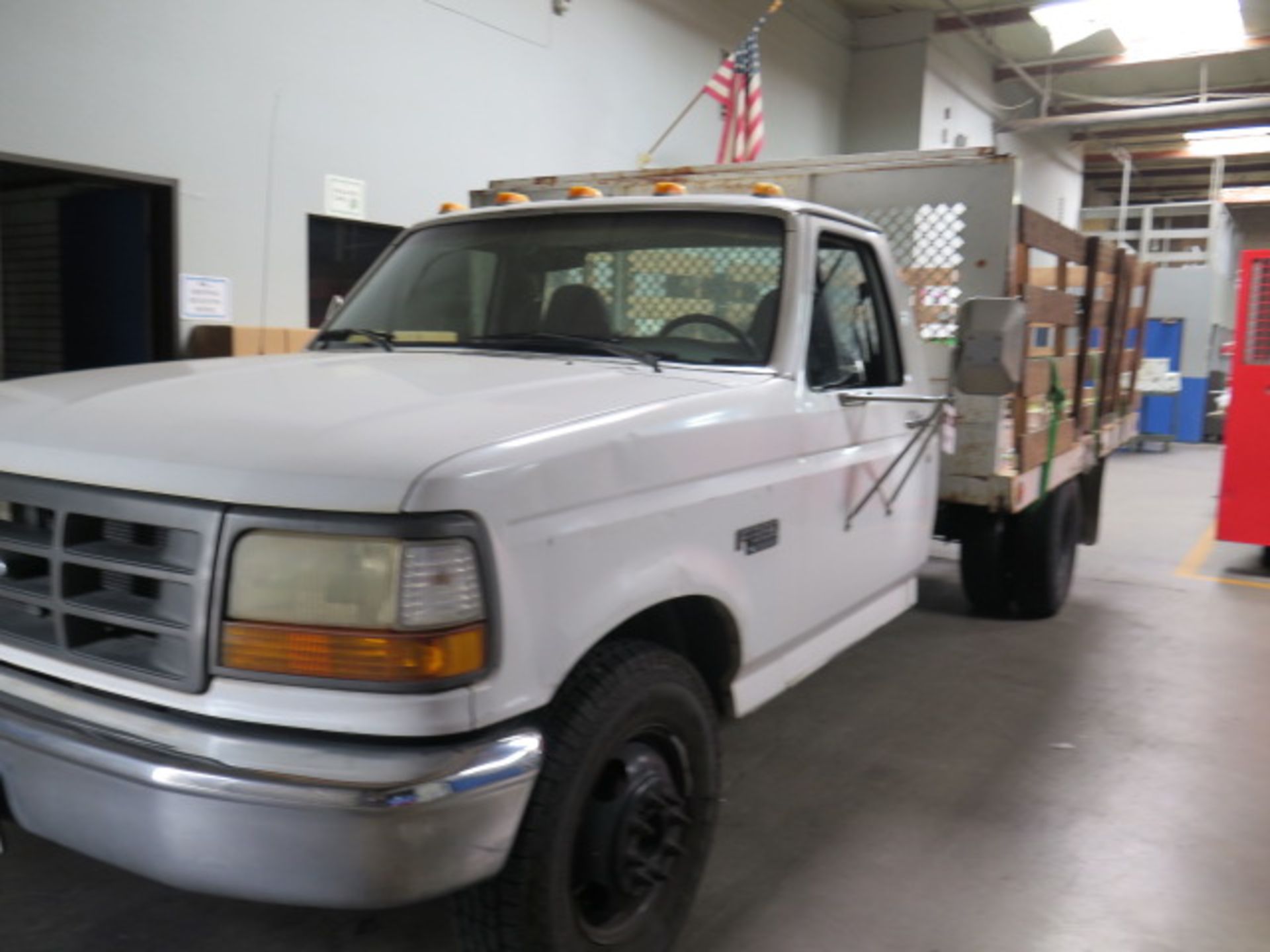 1997 Ford F-350 12’ Truck Lisc# 5L84124 w/ 7.5L V8 Gas, 5-Sp Manual Trans, 163,374 Miles, SOLD AS IS