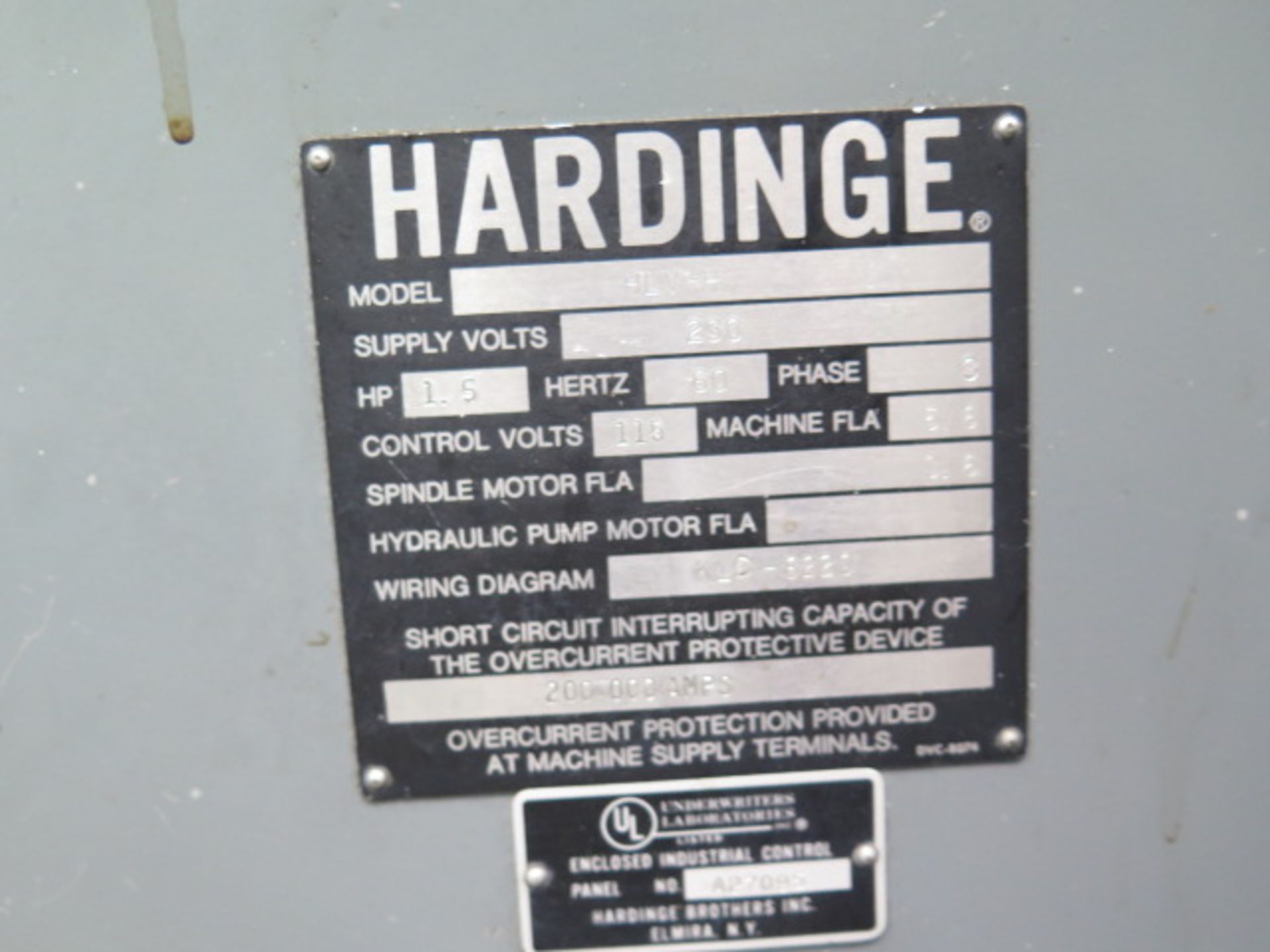 Hardinge HLV-H Wide Bed Tool Room Lathe s/n HLV-H-8708-T w/ 125-3000 RPM, Inch Threading, SOLD AS IS - Image 18 of 18