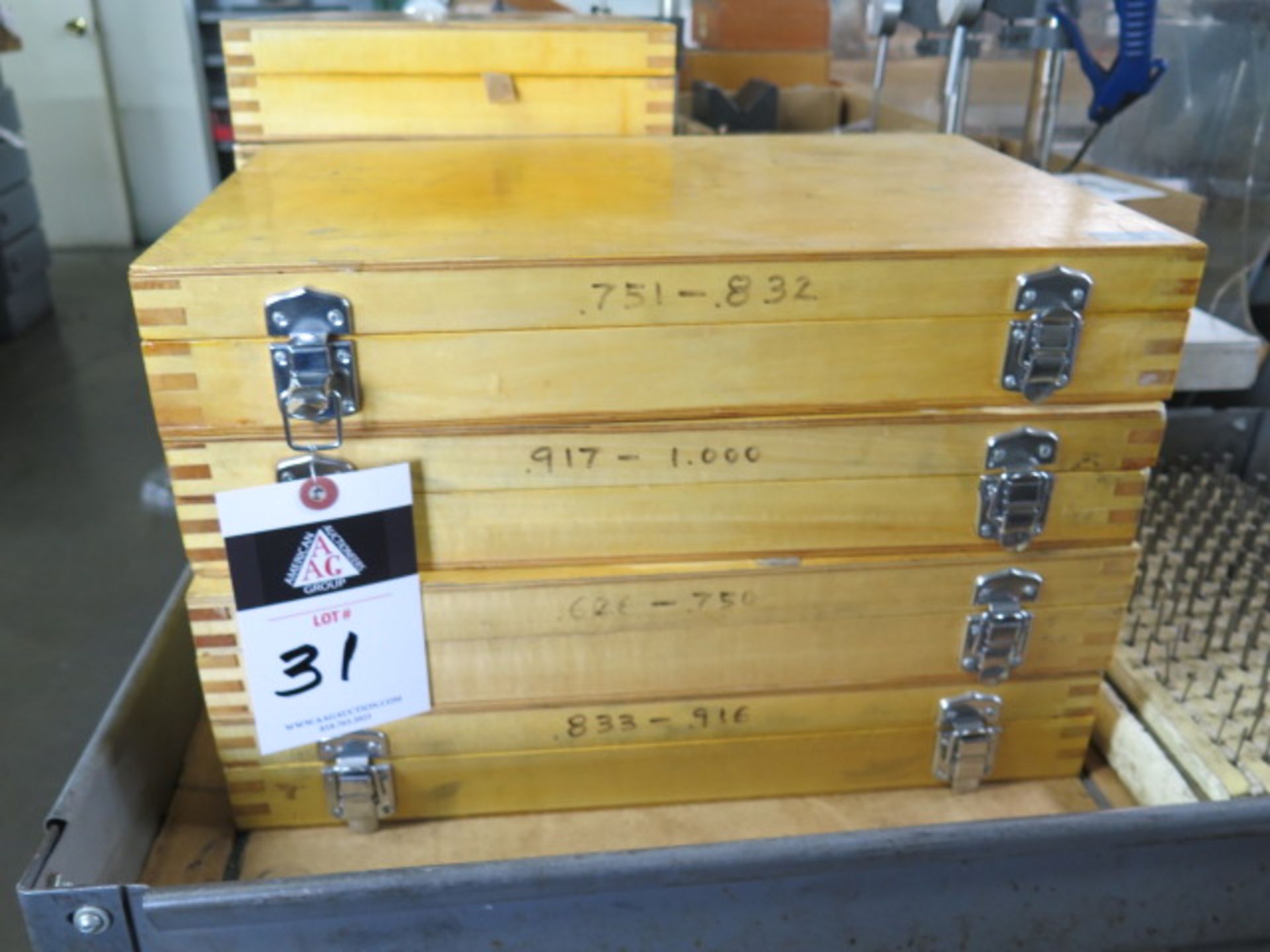 Pin Gage Sets .061" to 1.000" (7) (SOLD AS-IS - NO WARRANTY)