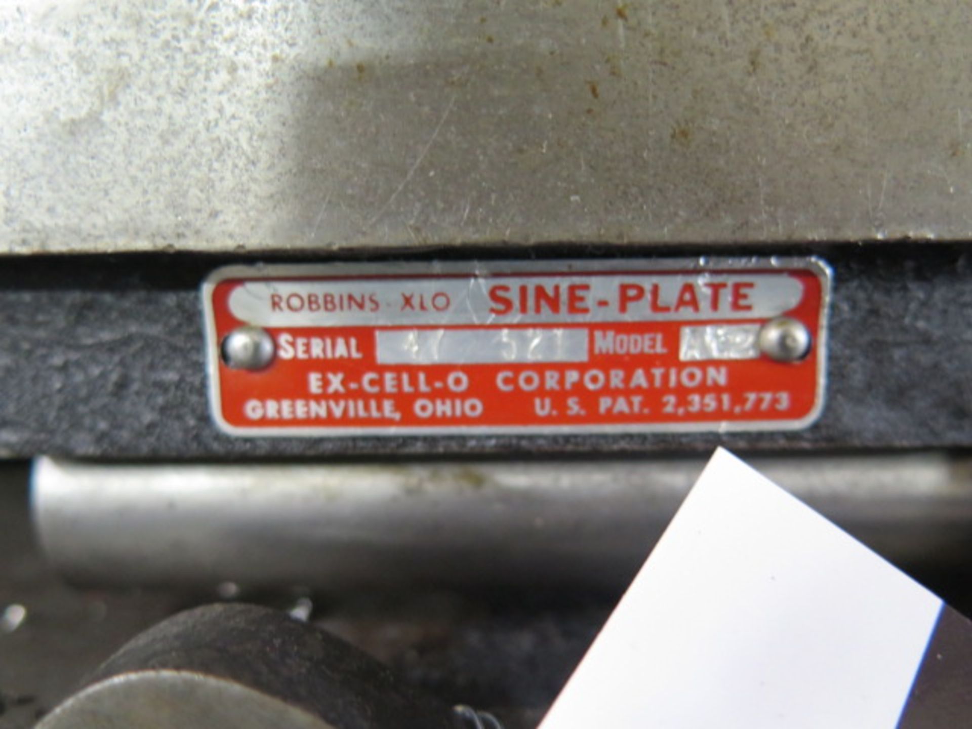 Ex-Cell-O 12" x 12" Compound Sine Table (SOLD AS-IS - NO WARRANTY) - Image 7 of 7