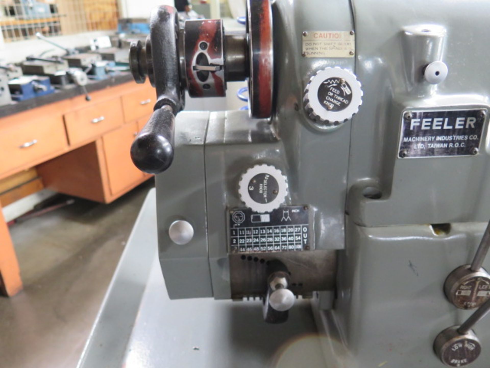 Feeler FTL-618E Wide Bed Tool Room Lathe s/n TL84172 w/ 125-2955 RPM, Inch Threding, Tailstock, - Image 6 of 16