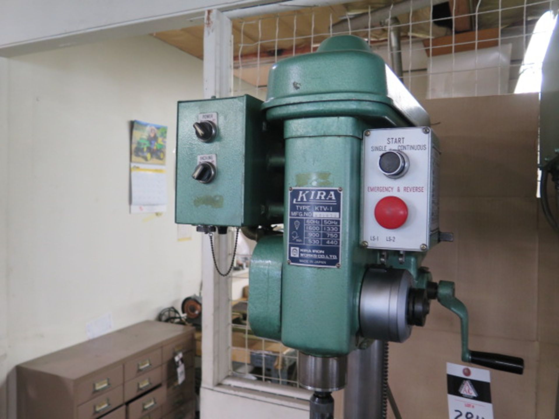 Kira KTV-1 Geared Head Tapping Machine s/n 451978 w/ Gear Sets (SOLD AS-IS - NO WARRANTY) - Image 3 of 7