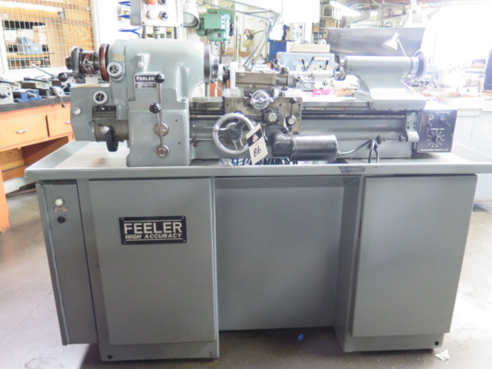 Feeler FTL-618E Wide Bed Tool Room Lathe s/n TL84172 w/ 125-2955 RPM, Inch Threding, Tailstock,