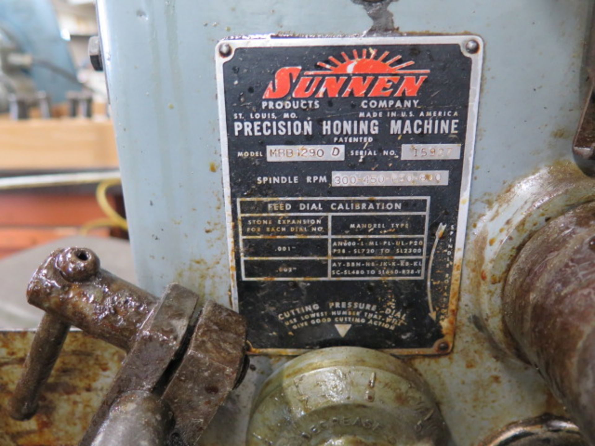 Sunnen MBB-1290D Precision Honing Machine s/n 15927 w/ Coolant (SOLD AS-IS - NO WARRANTY) - Image 7 of 7
