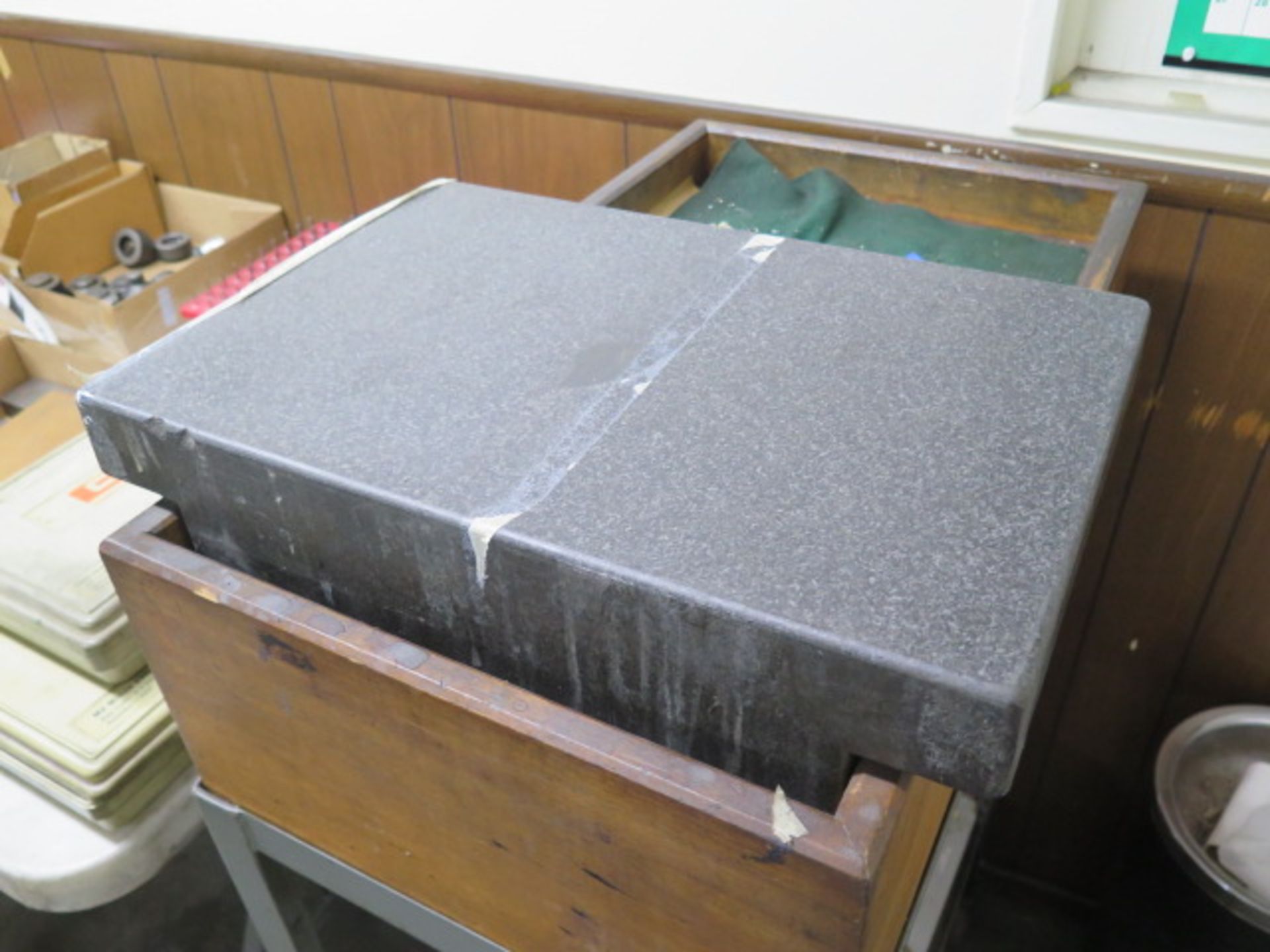 12" x 18" x 4" 2-Ledge Granite Surface Plate w/ Cart (SOLD AS-IS - NO WARRANTY) - Image 2 of 4