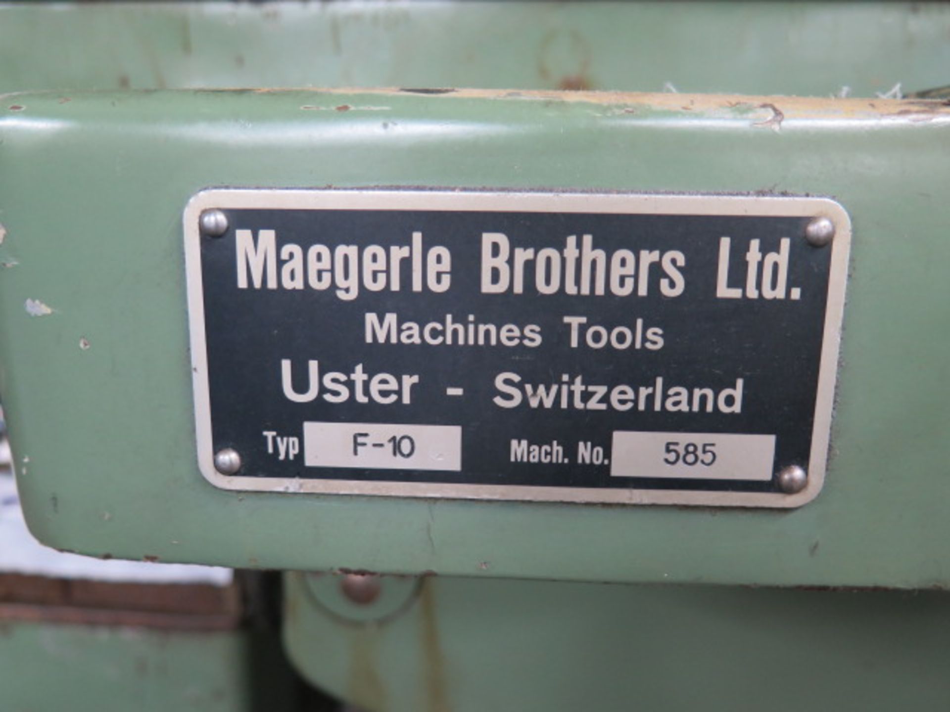 Magerle Type F-10 10" x 39 1/2" Automatic Hudraulic Surface Grinder s/n 585 w/ Magerle Controls, - Image 19 of 19