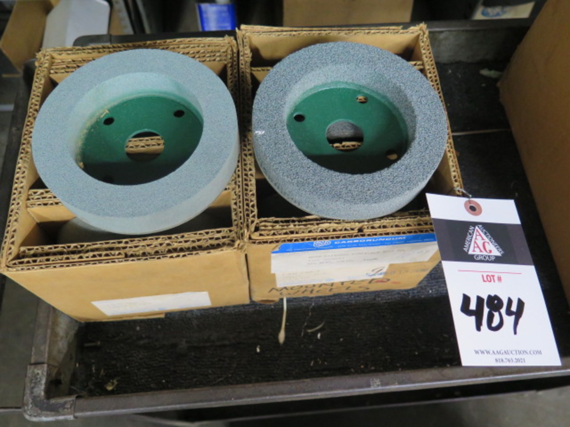 Green Carborundum Wheels (8 - Mounted) (SOLD AS-IS - NO WARRANTY) - Image 2 of 5