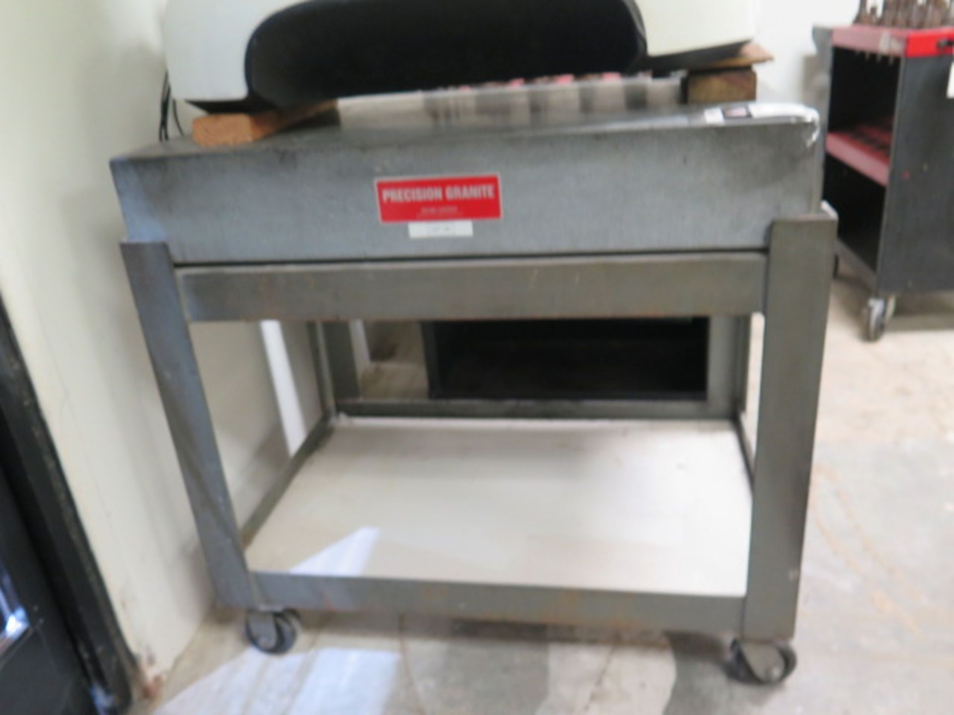 Precision 24" x 36" x 6" Granite Surface Plate w/ Rolling Stand (SOLD AS-IS - NO WARRANTY) - Image 2 of 4